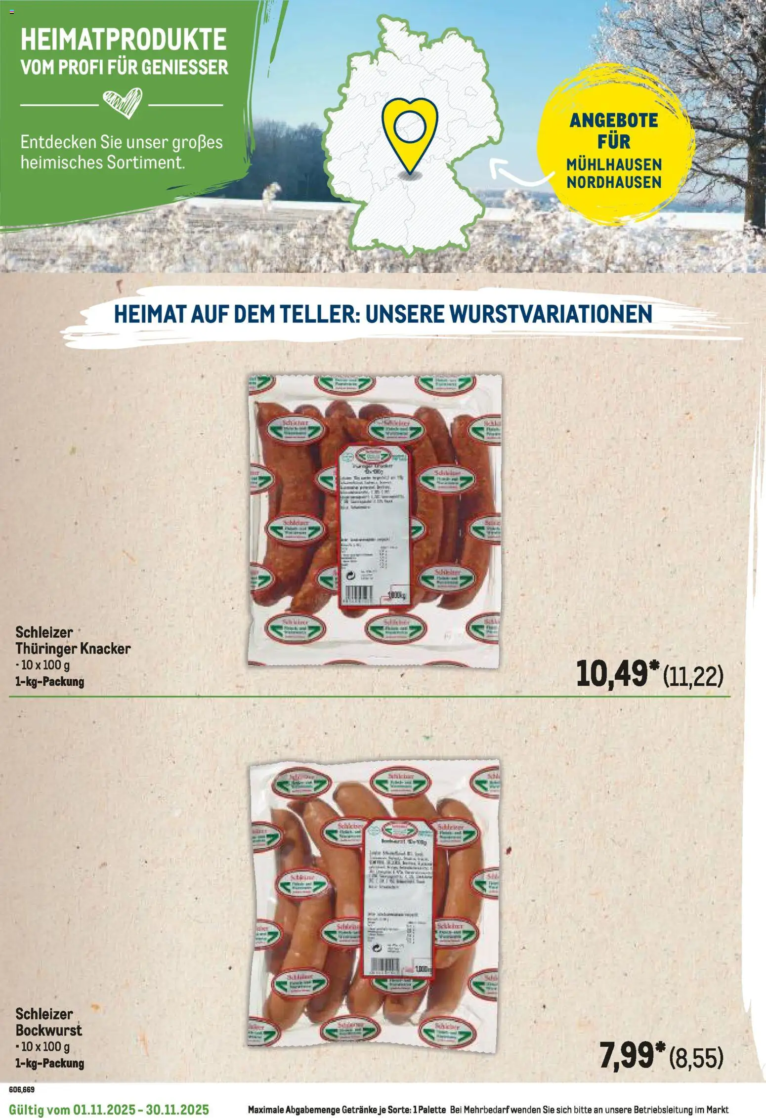 Metro Regionaler Flyer – gültig ab 01.11.2025 | Seite: 100 | Produkte: Bockwurst