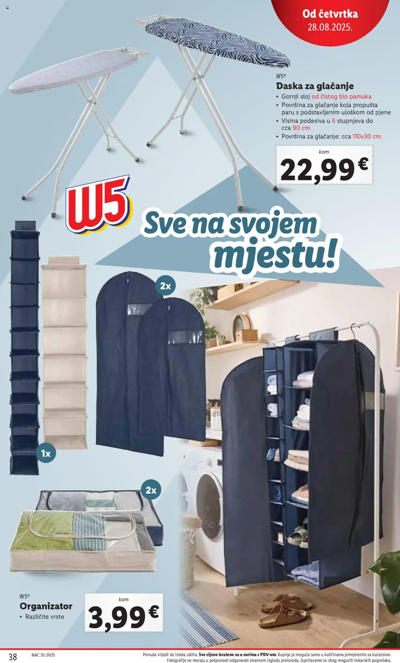 Lidl katalog | vrijedi od 25.08.2025 | Stranica: 38 | Proizvodi: Daska za glačanje