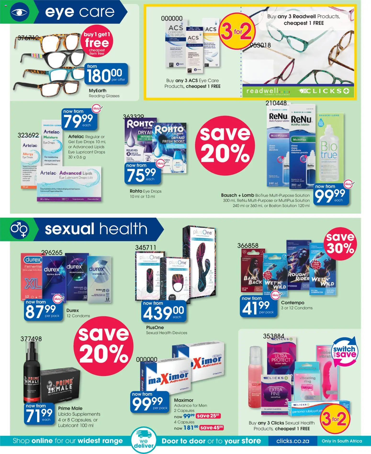 New Clicks catalogue – valid from 23.04.2026 | Page: 24 | Products: Glasses, Switch, Supplements, Peach