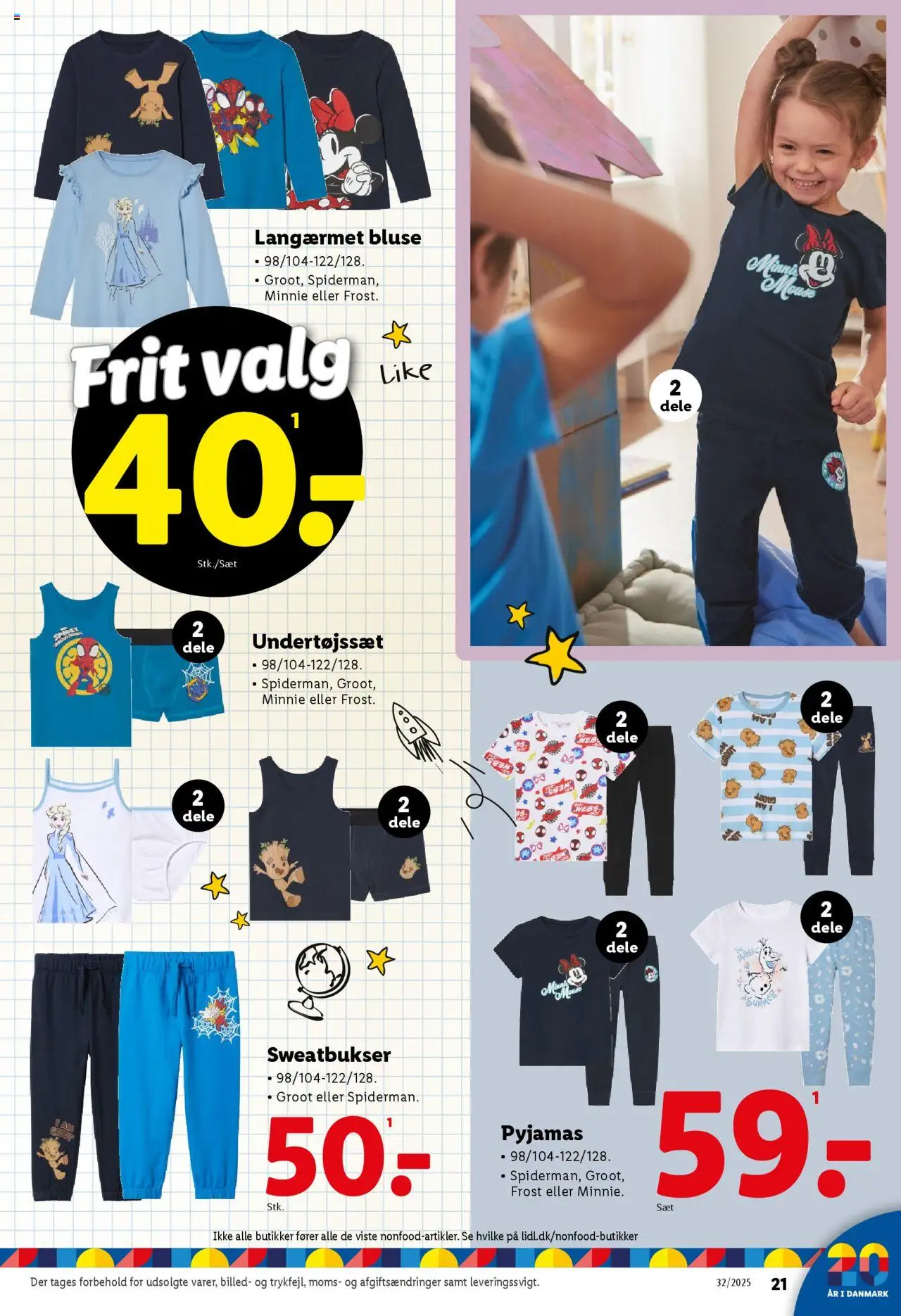 Lidl Tilbudsavis gyldig fra 03.08.2025 | Side: 21 | Produkter: Pyjamas, Bluse, Sweatbukser