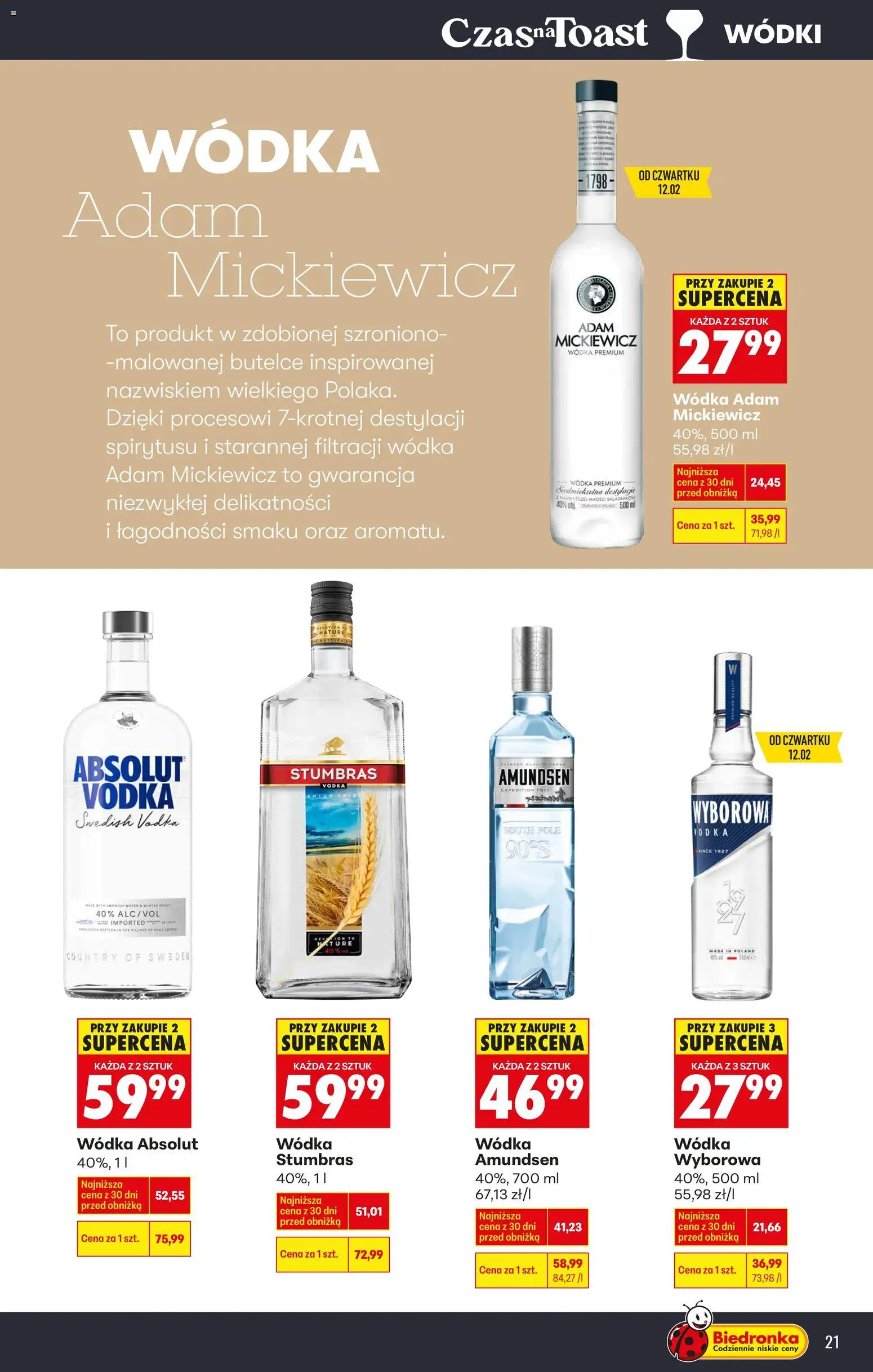 Biedronka Polsko leták - Czas na toast od 09.02.2026 | Strana: 29 | Produkty: Vodka