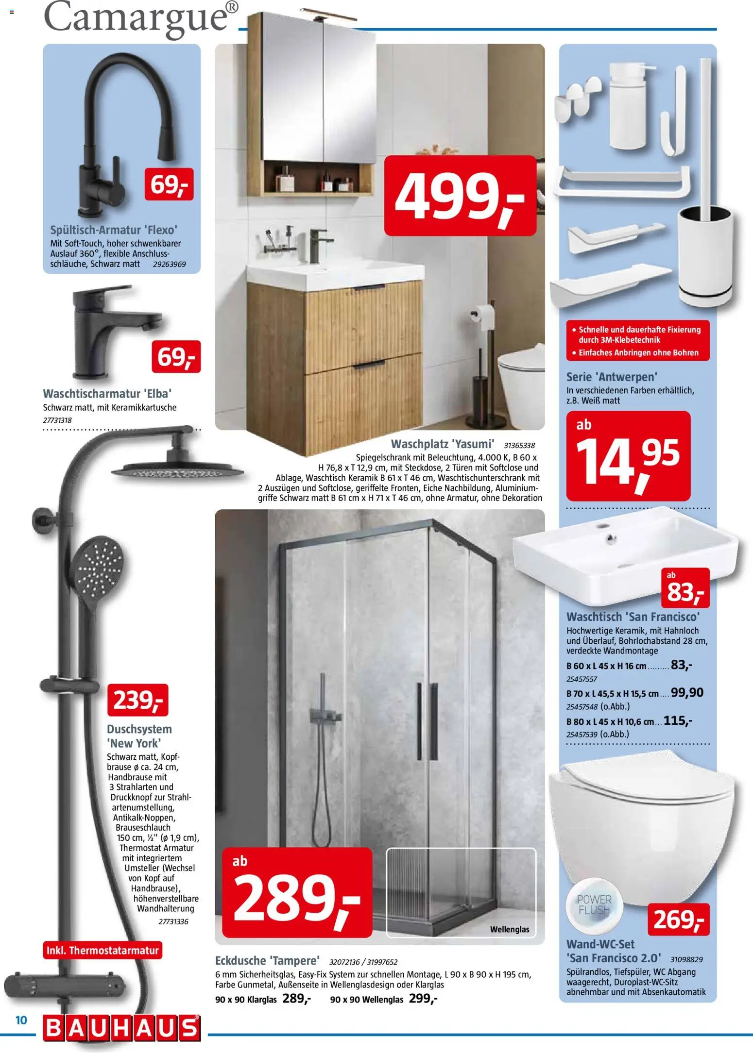 Bauhaus Prospekt 	 – gültig ab 31.01.2026 | Seite: 10 | Produkte: Armatur, Waschtisch, Spiegelschrank