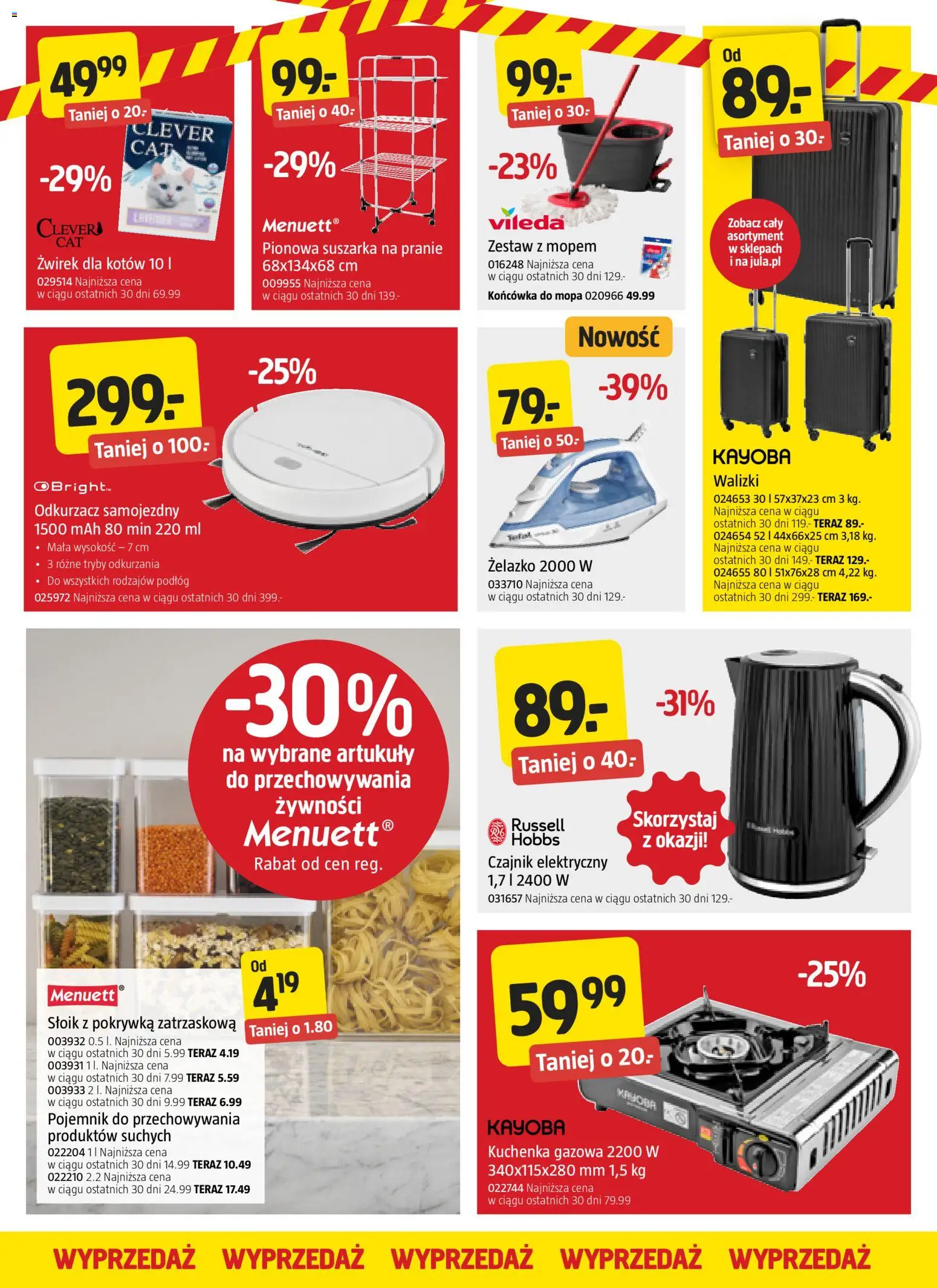 Jula - Gazetka od 29.01.2026 | Strona: 6 | Produkty: Kuchenka, Czajnik, Odkurzacz, Walizki