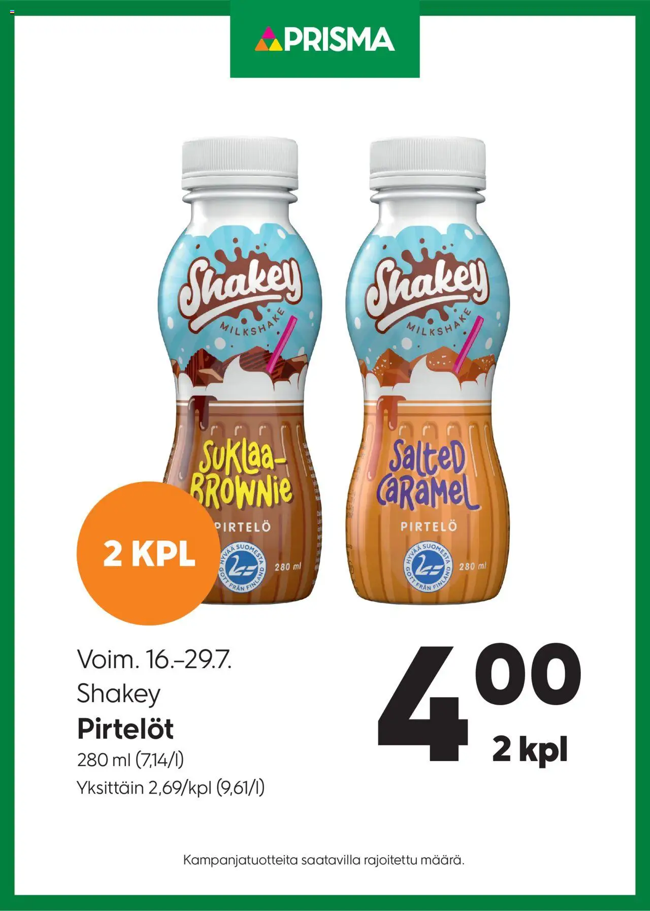  | Sivu: 1 | Tuotteet: Pirtelö, Suklaa