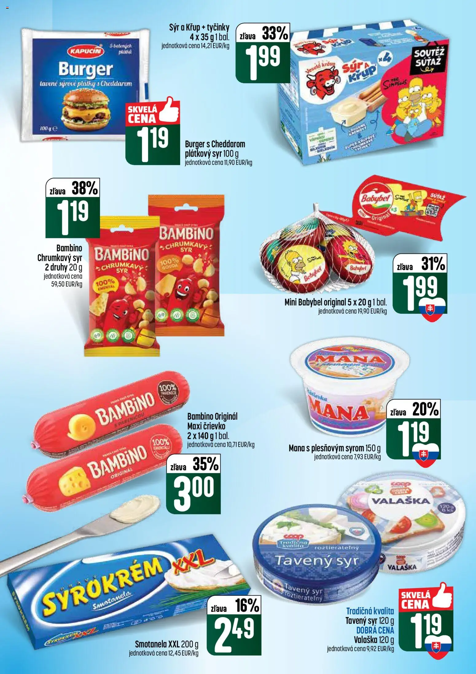 Nové COOP Jednota akcie – leták je platný od 16.04.2026 | Strana: 25 | Produkty: Syr