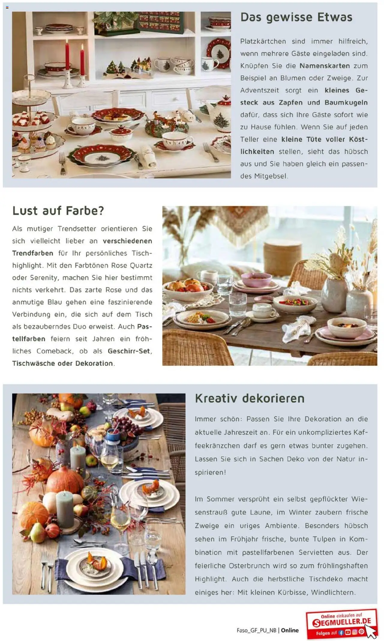 Segmüller Prospekt 	 – gültig ab 18.10.2025 | Seite: 21 | Produkte: Tisch, Blumen