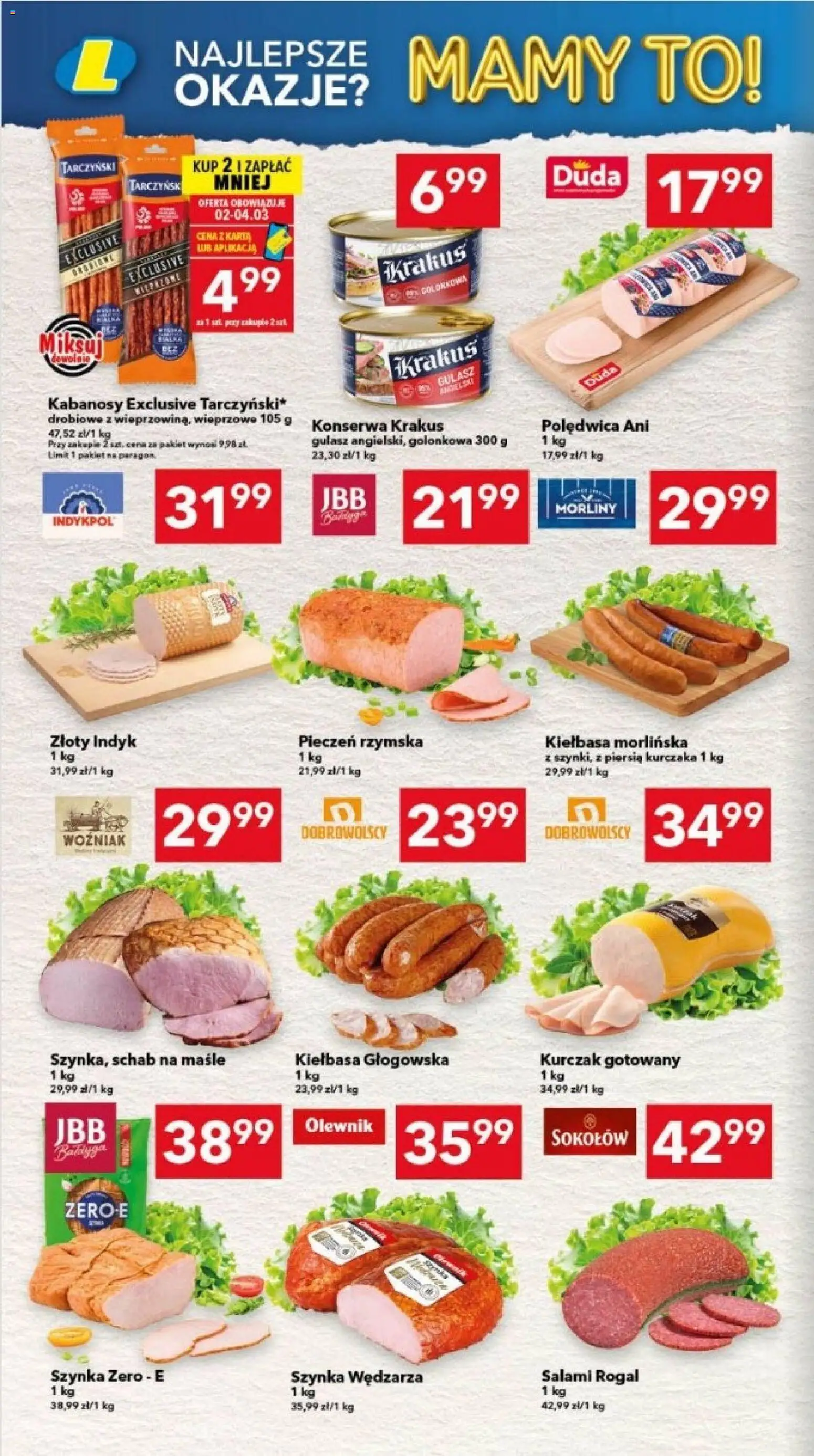 Lewiatan gazetka - Warszawa od 26.02.2026 | Strona: 2 | Produkty: Kiełbasa, Kurczak, Kabanosy, Gulasz