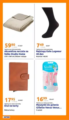 Pogląd oferty "Action Gazetka" - ważna od 12.11.2025 | Strona: 23 | Produkty: Gillette, Rajstopy, Łóżko, Maszynki do golenia