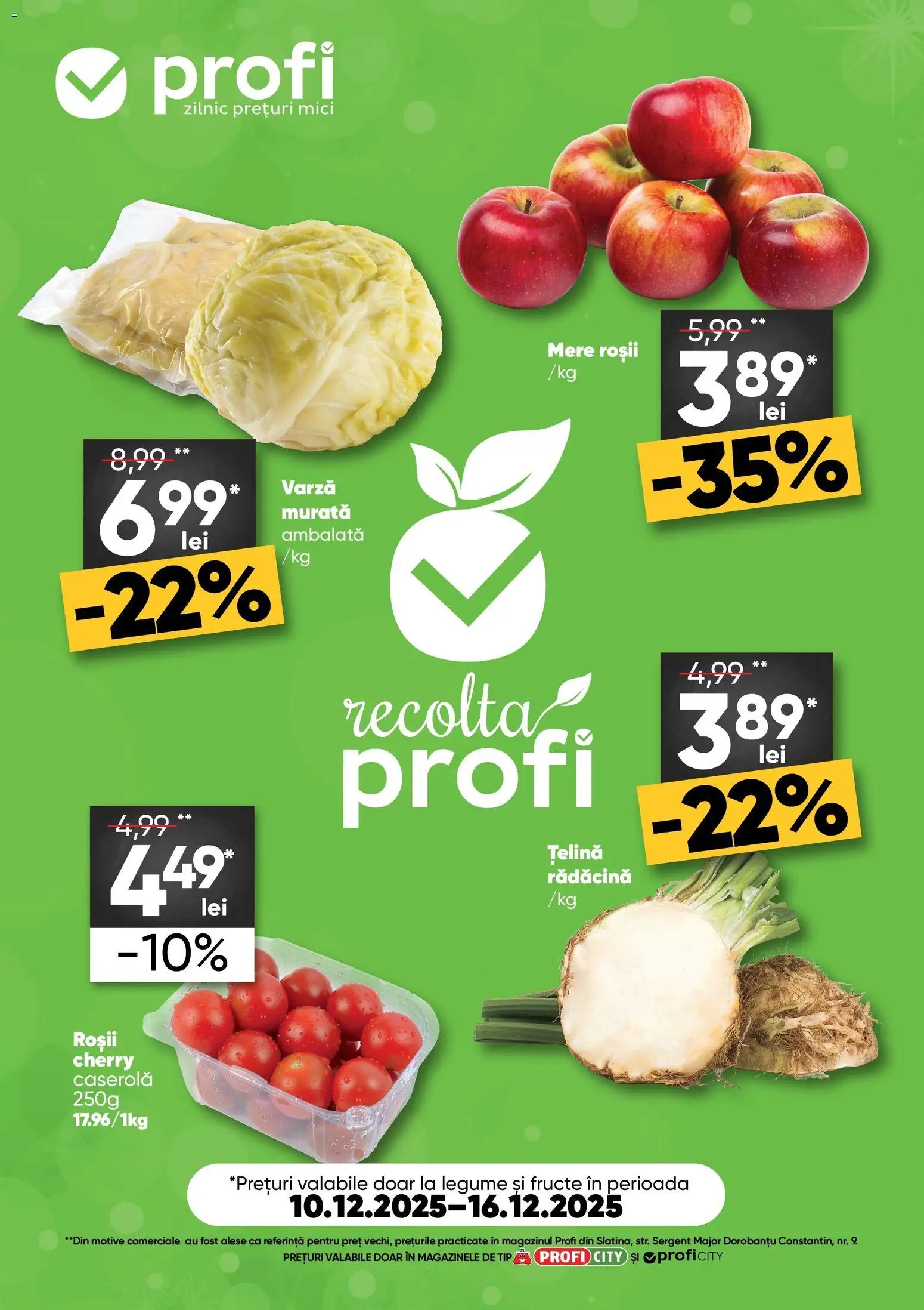 Noul catalog Profi – valabil de la 10.12.2025 | Pagină: 1 | Produse: Varză, Țelină, Roșii, Legume