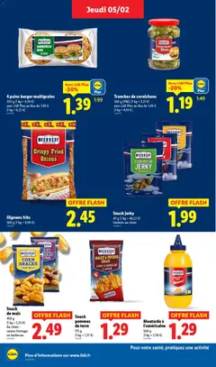 LIDL - Prévisualisation de Snack pommes de terre, 175 g (1 kg = 7,37 €) valide à partir de 05.02.2026 | Page: 24 | Produits: Mais, Curry, Fromage, Oignons