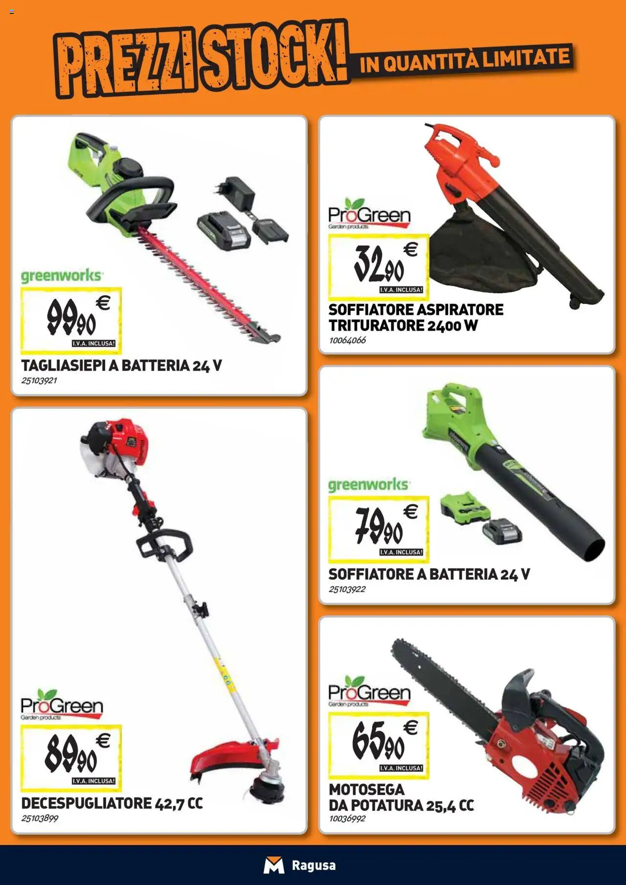 Volantino TECNOMAT del 27.08.2025 | Pagina: 19 | Prodotti: Tagliasiepi, Motosega, Trituratore, Batteria