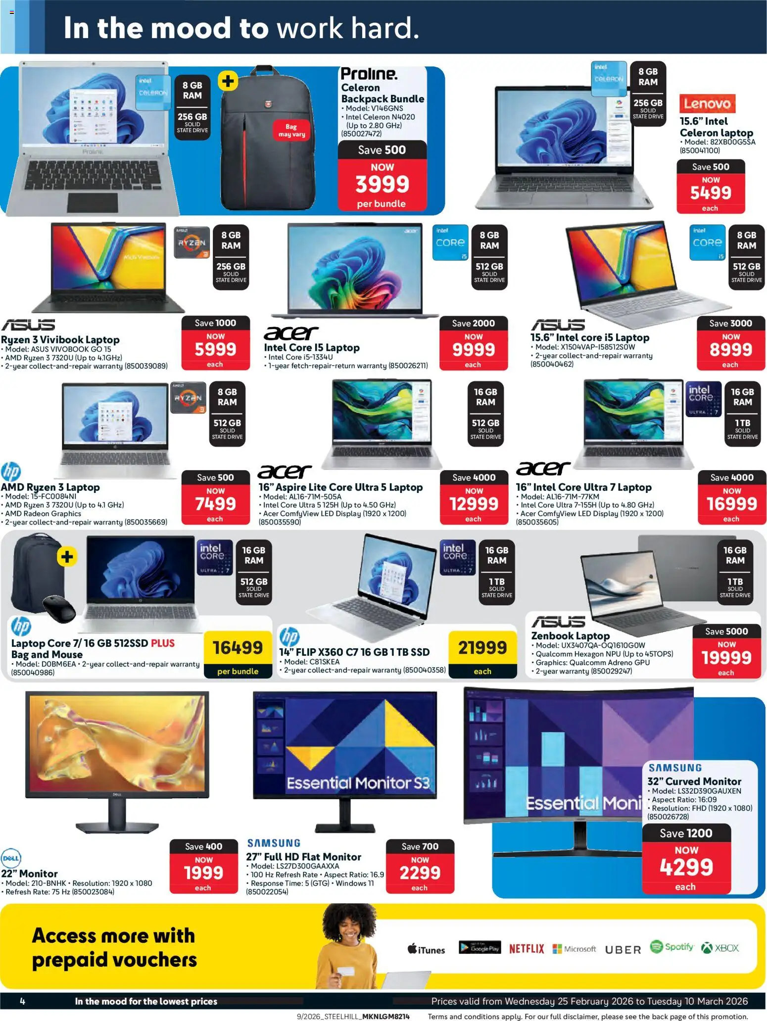 New Makro catalogue – valid from 25.02.2026 | Page: 4 | Products: Monitor, Backpack, Xbox, Bag