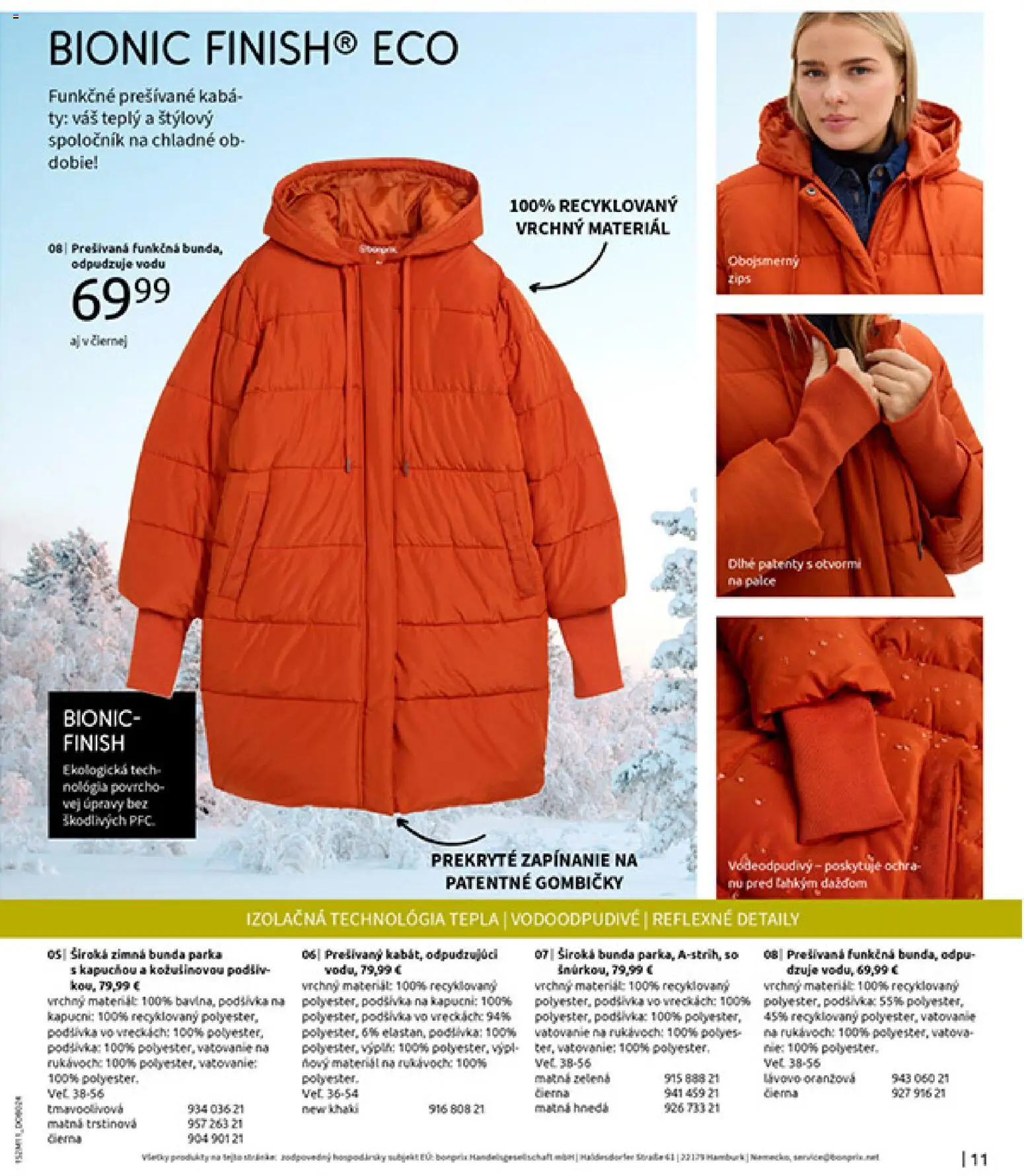 Nové Bonprix akcie – leták je platný od 16.12.2025 | Strana: 13 | Produkty: Bunda