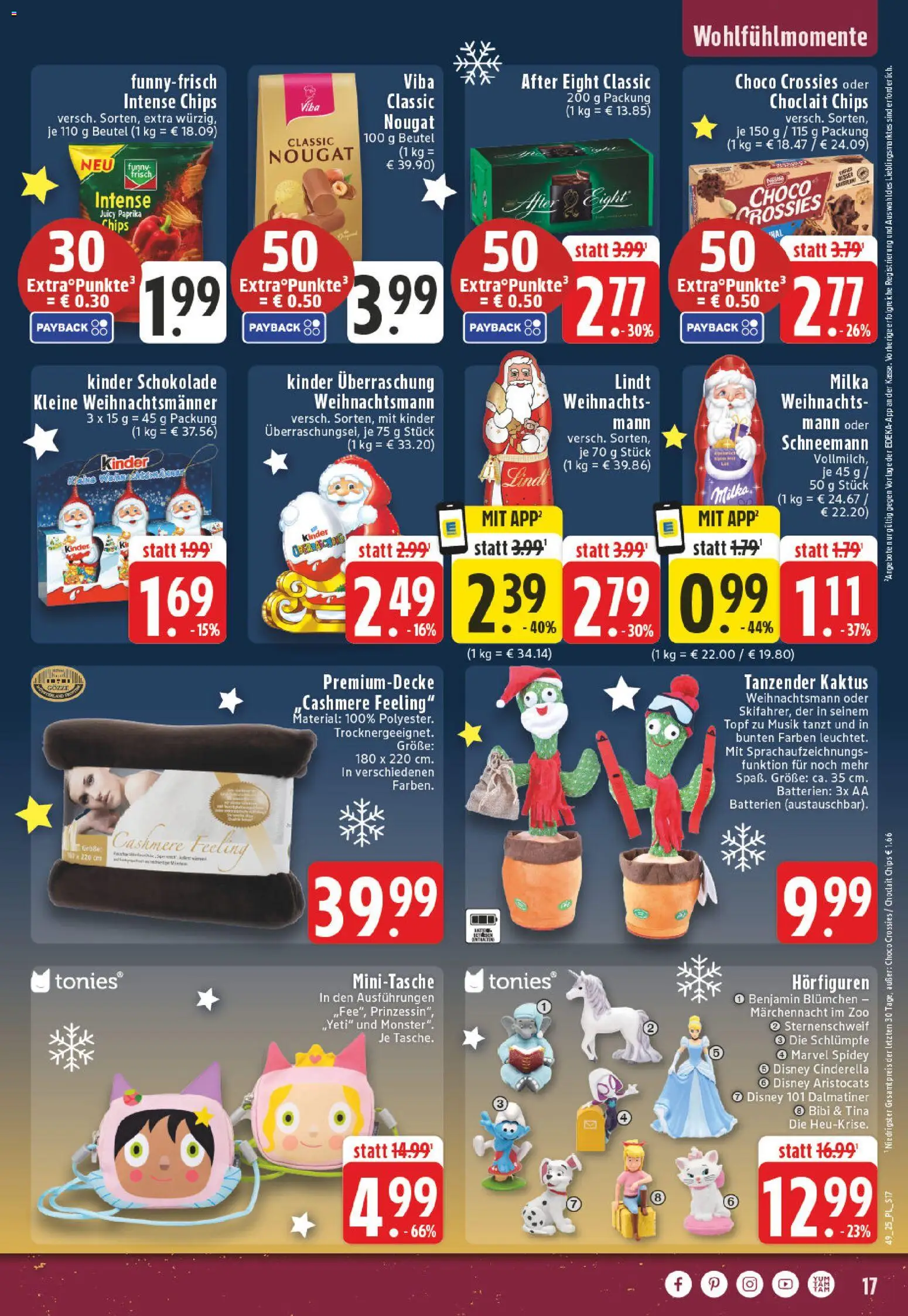 Edeka Prospekt 	 – gültig ab 01.12.2025 | Seite: 17 | Produkte: Batterien, Schokolade, Milka, Chips
