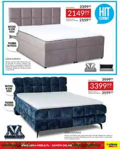 Pogląd oferty "Abra meble Gazetka" - ważna od 03.12.2025 | Strona: 37 | Produkty: Pościel, Łóżko, Materac