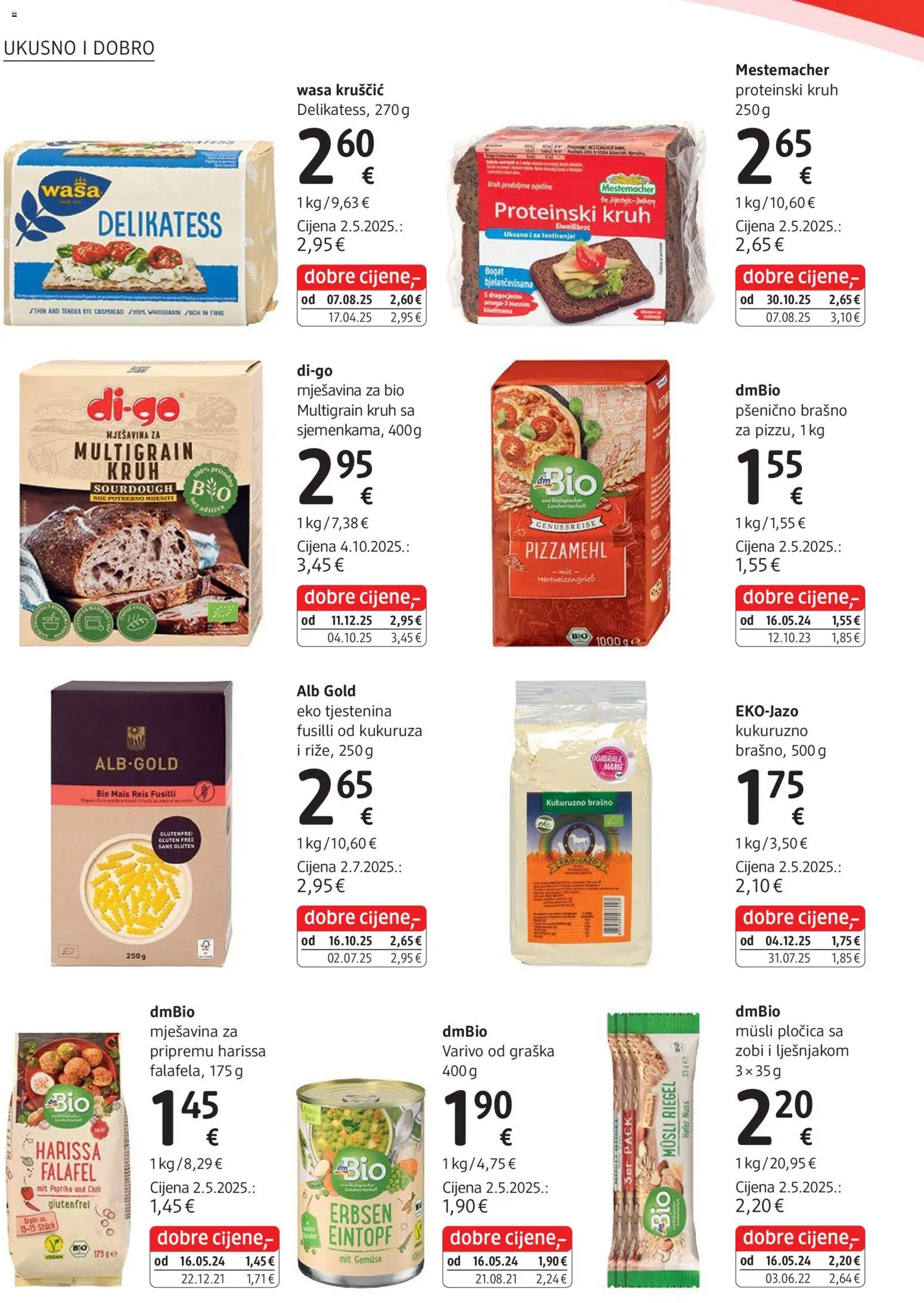 DM katalog | vrijedi od 01.01.2026 | Stranica: 10 | Proizvodi: Kruh, Paprika, Musli, Brašno