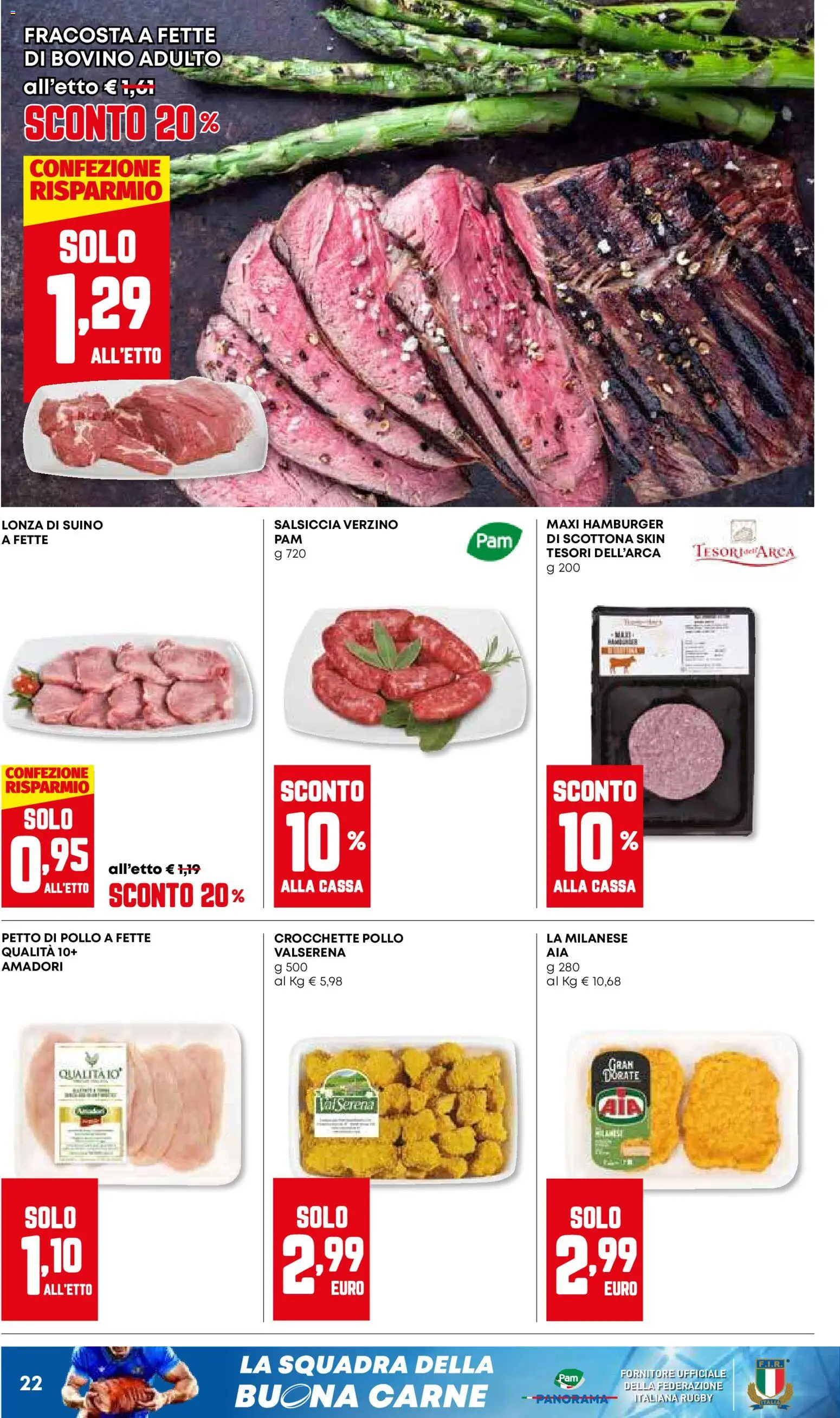 Volantino Panorama del 15.01.2026 | Pagina: 22 | Prodotti: Bovino, Petto di Pollo, Suino, Crocchette