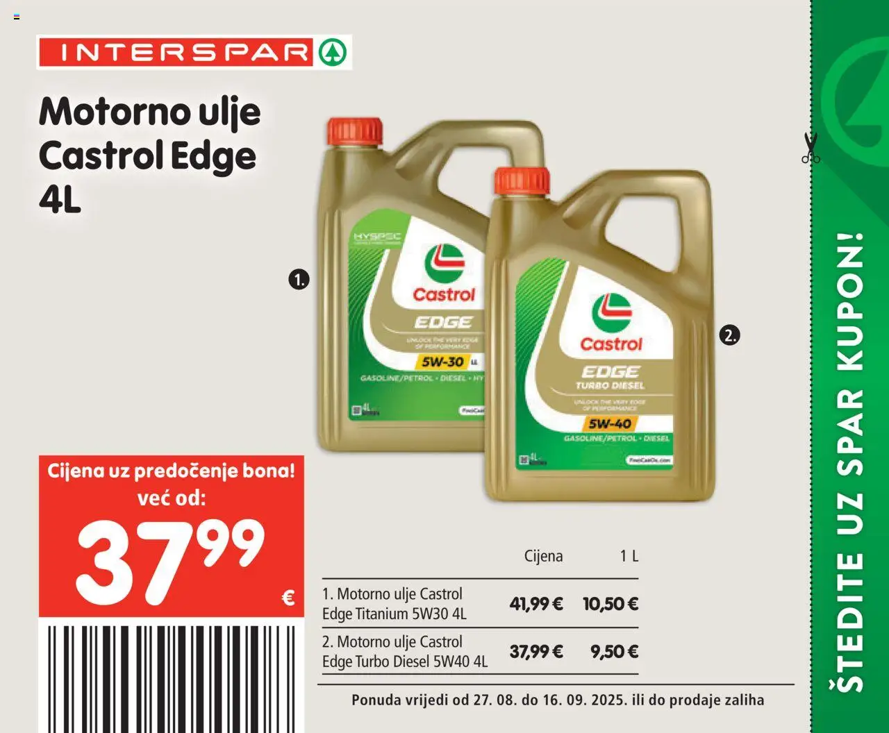 Interspar katalog | vrijedi od 27.08.2025 | Stranica: 6 | Proizvodi: Motorno ulje, Ulje