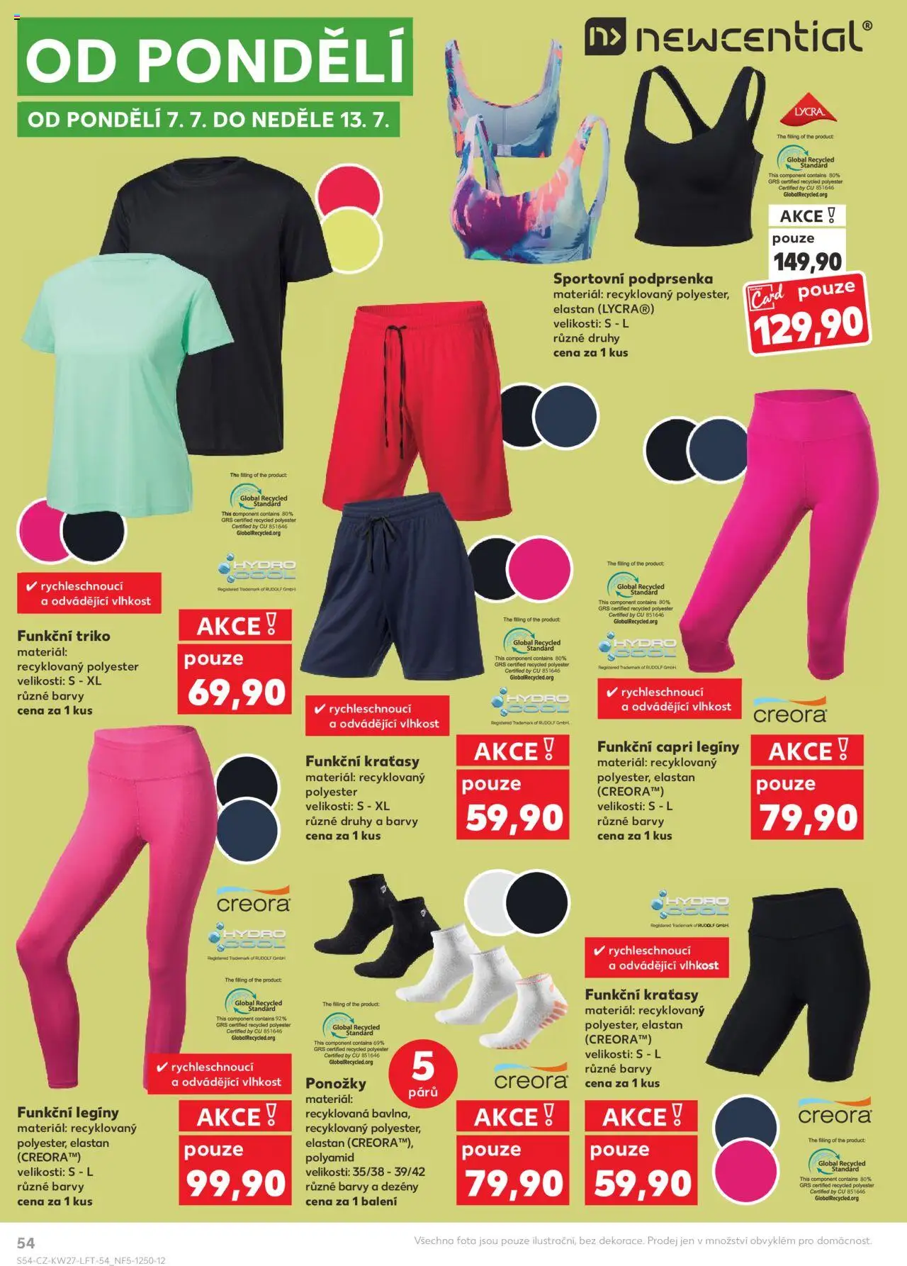 Kaufland leták od 02.07.2025 | Strana: 54 | Produkty: Kraťasy, Podprsenka, Sportovní podprsenka, Barvy