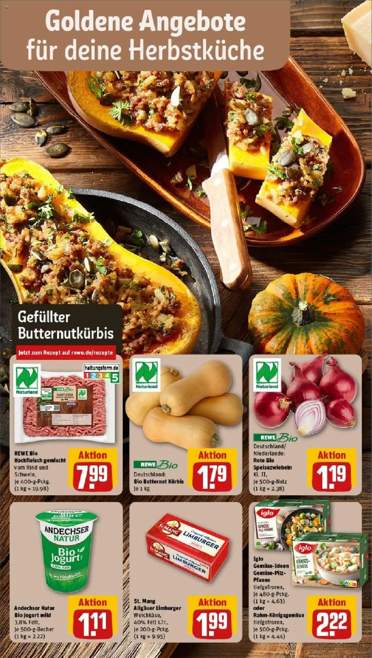 Rewe prospekt Werther	 – gültig ab 19.10.2025 | Seite: 6 | Produkte: Iglo, Gemüse, Kürbis, Hackfleisch
