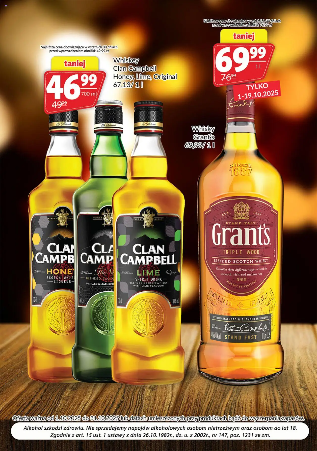 Prim Market Gazetka - Oferta alkoholowa od 01.10.2025 | Strona: 6 | Produkty: Grant's, Alkohol, Whisky
