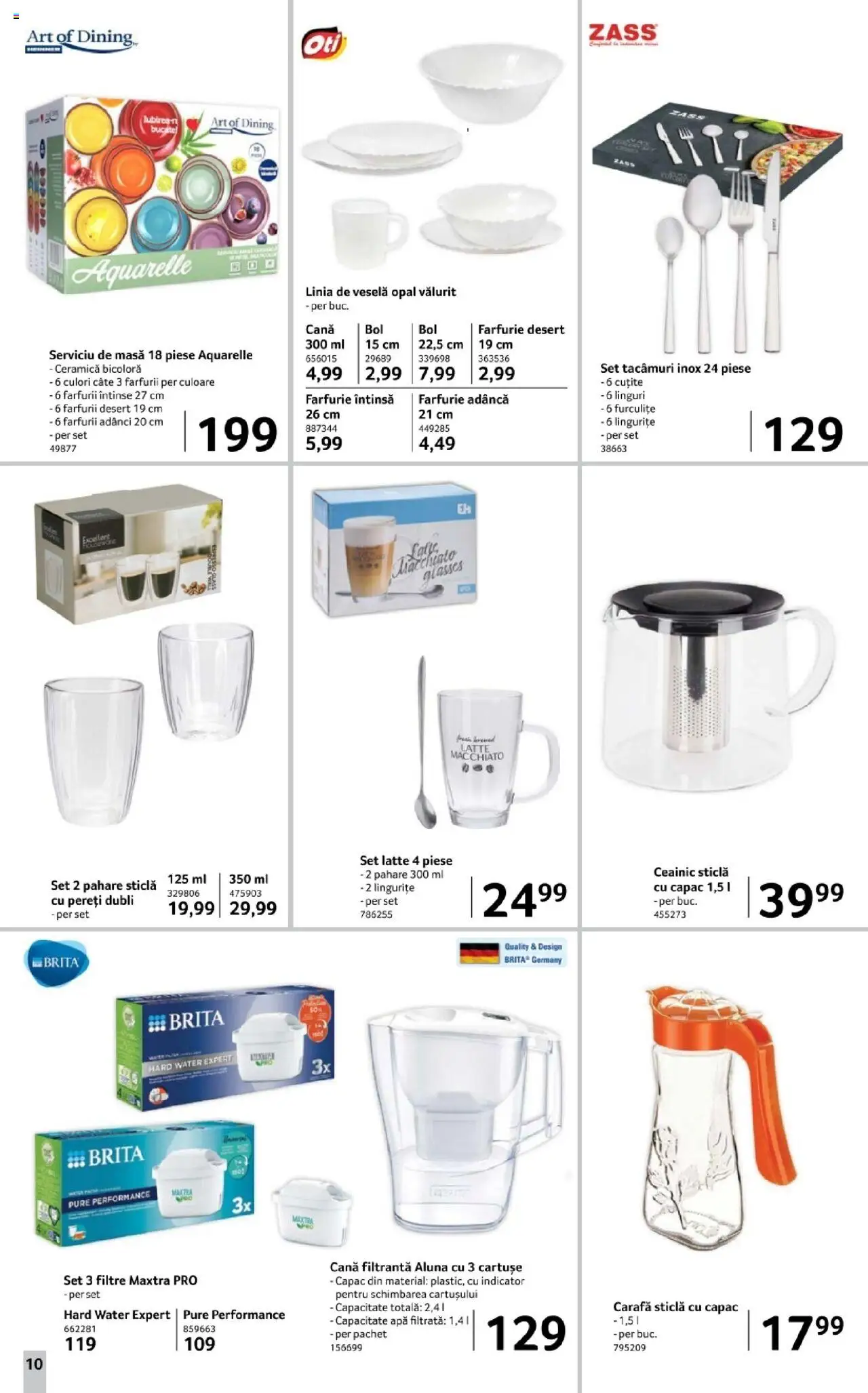 Noul catalog Selgros – valabil de la 03.10.2025 | Pagină: 10 | Produse: Linguri, Masă, Carafă, Farfurie