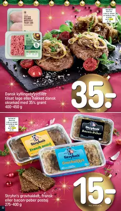 Dansk kyllingebrystfilet tilsat lage eller hakket dansk oksekød med 35% grønt, Dansk kyllingebrystfilet tilsat lage eller hakket dansk oksekød med 35% grønt 400-450 g gyldig fra 14.12.2025 | Side: 22