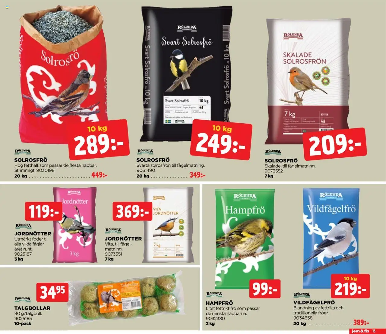 Jem & Fix reklamblad aktuell från 20.10.2025 | Sida: 15 | Produkter: Jordnötter, Frö