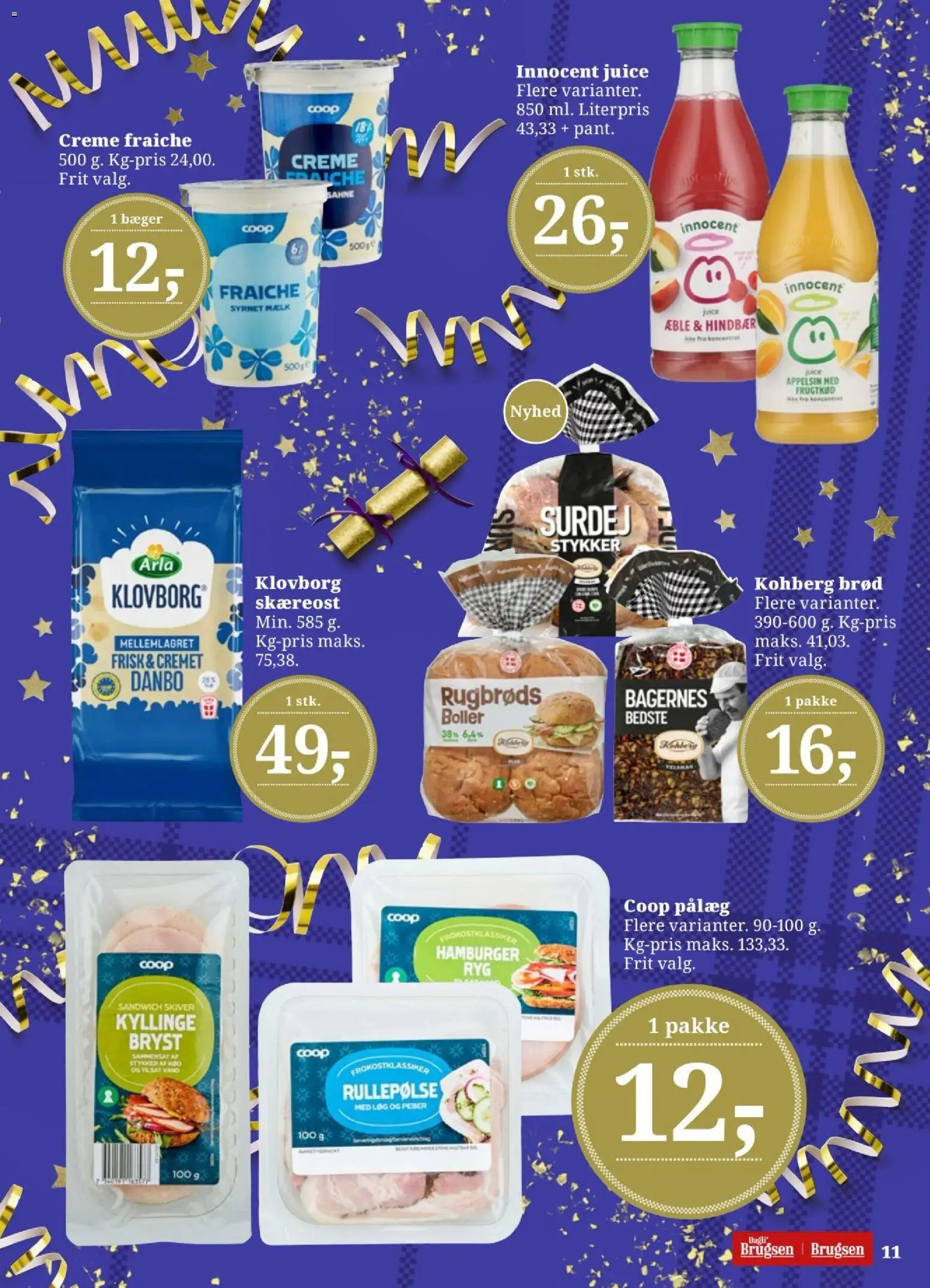 Dagli'Brugsen tilbudsavis – gyldig fra 27.12.2025 | Side: 11 | Produkter: Pålæg, Rullepølse, Peber, Hindbær