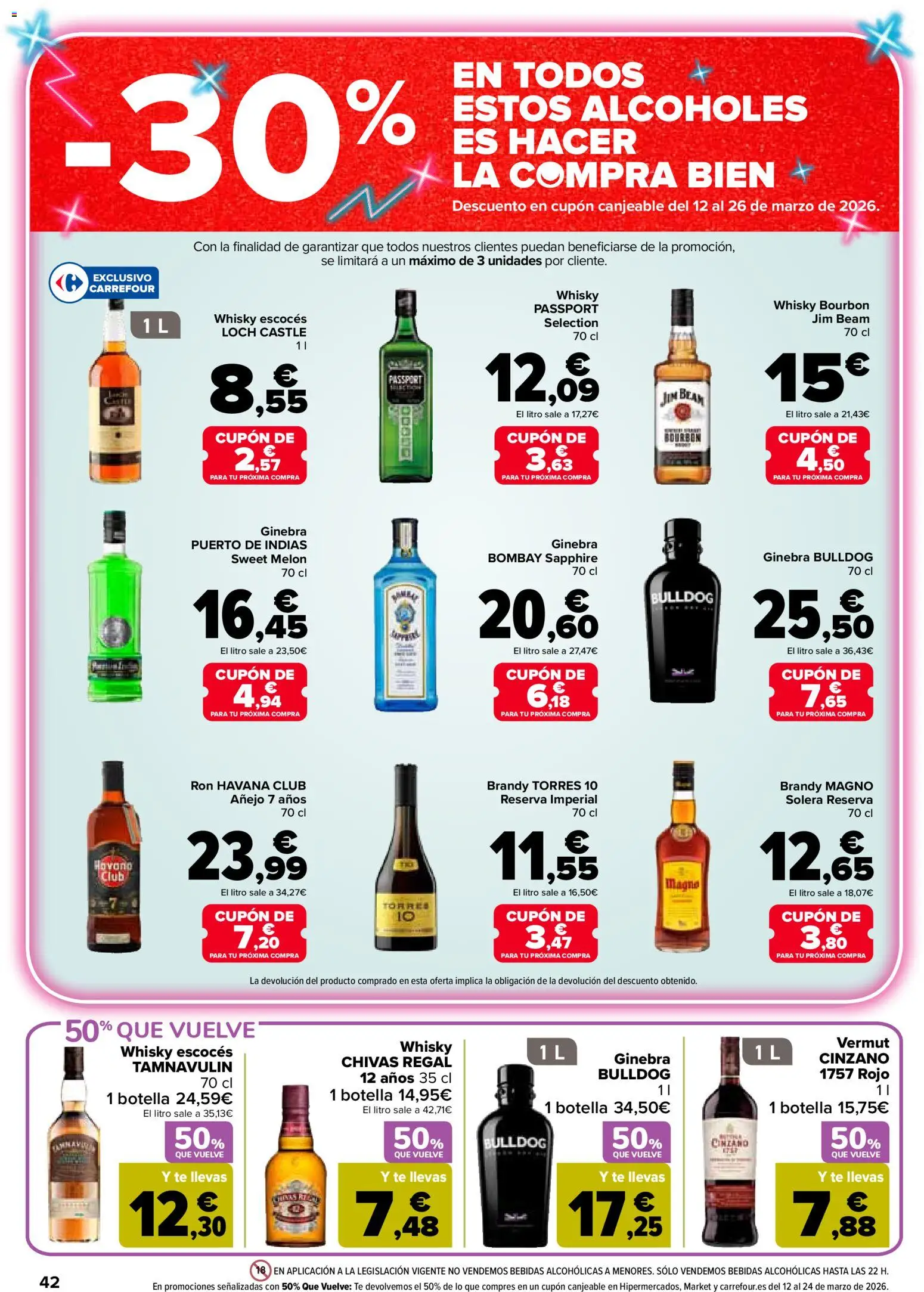 Carrefour folleto │ válido desde el 25.02.2026 | Página: 46 | Productos: Ginebra, Té, Μαρμελάδα ροδάκινο, Μαύρο πιπέρι