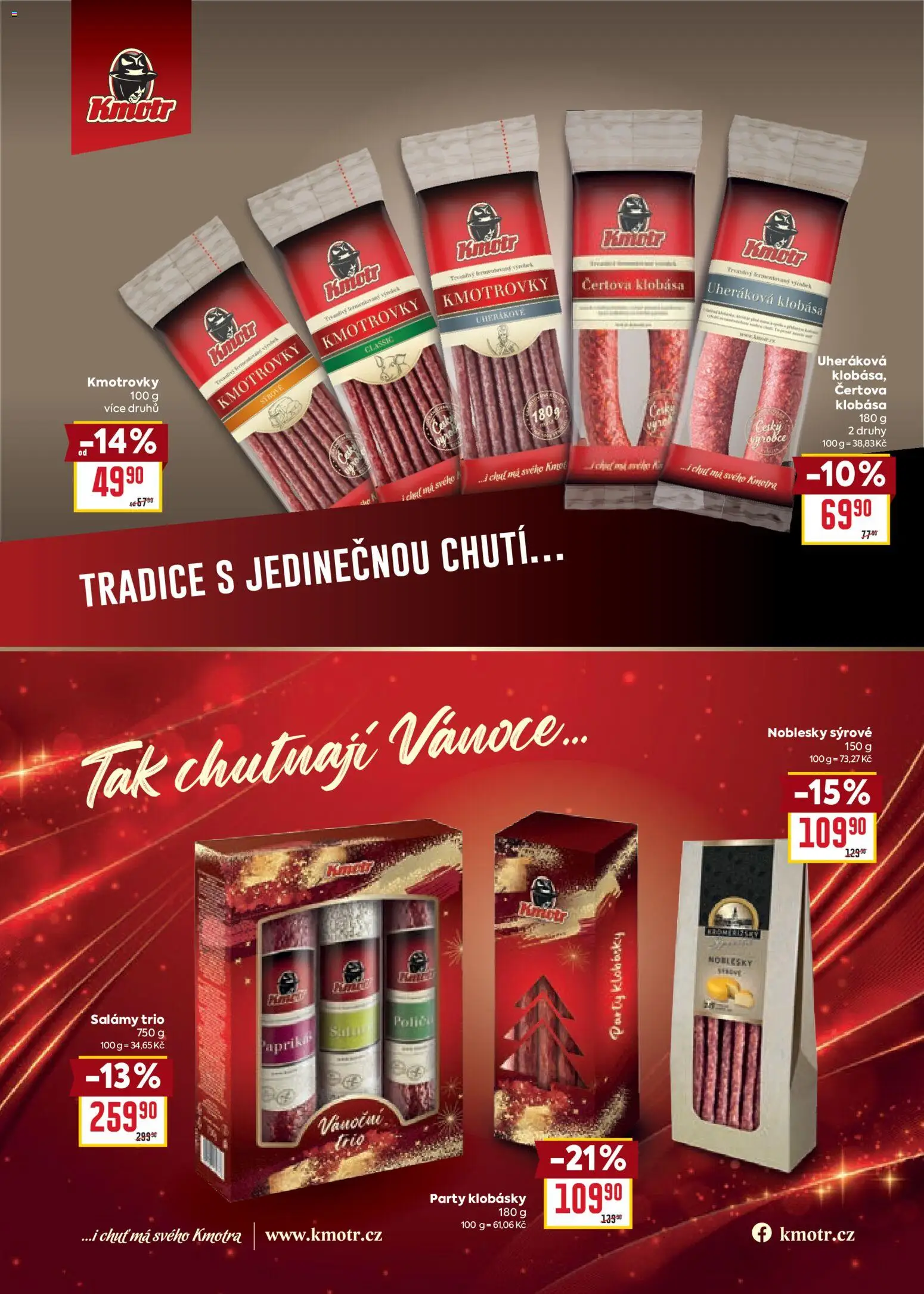 Billa leták - Partneři od 19.11.2025 | Strana: 8 | Produkty: Kmotrovky Kmotr, Klobása, Klobásky