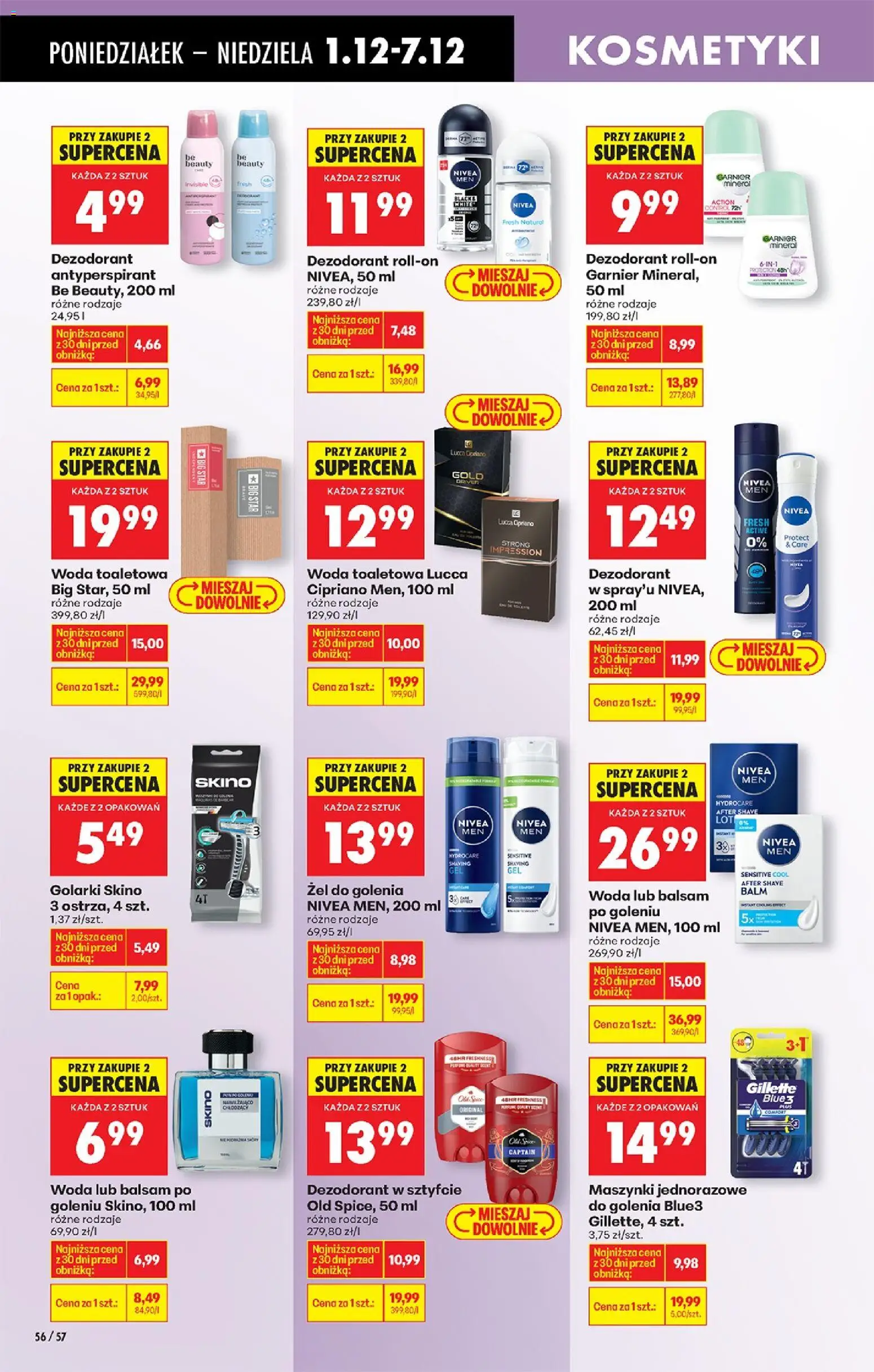 Biedronka gazetka od 01.12.2025 | Strona: 74 | Produkty: Gillette, Kosmetyki, Antyperspirant, Old spice