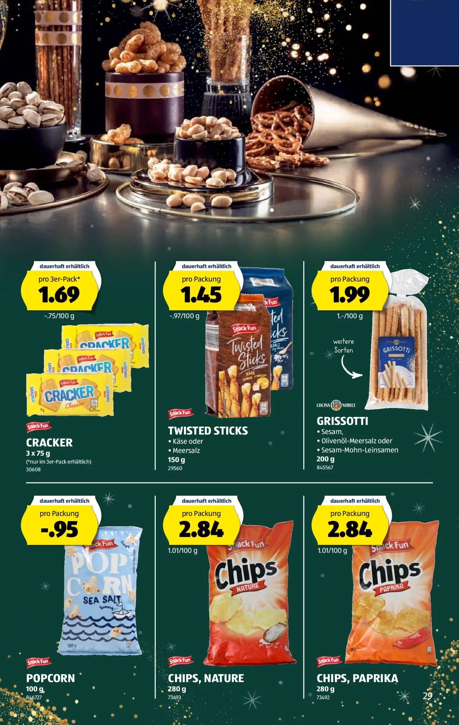 Aldi Aktionen – gültig ab 24.12.2025 | Seite: 29 | Produkte: Käse, Chips
