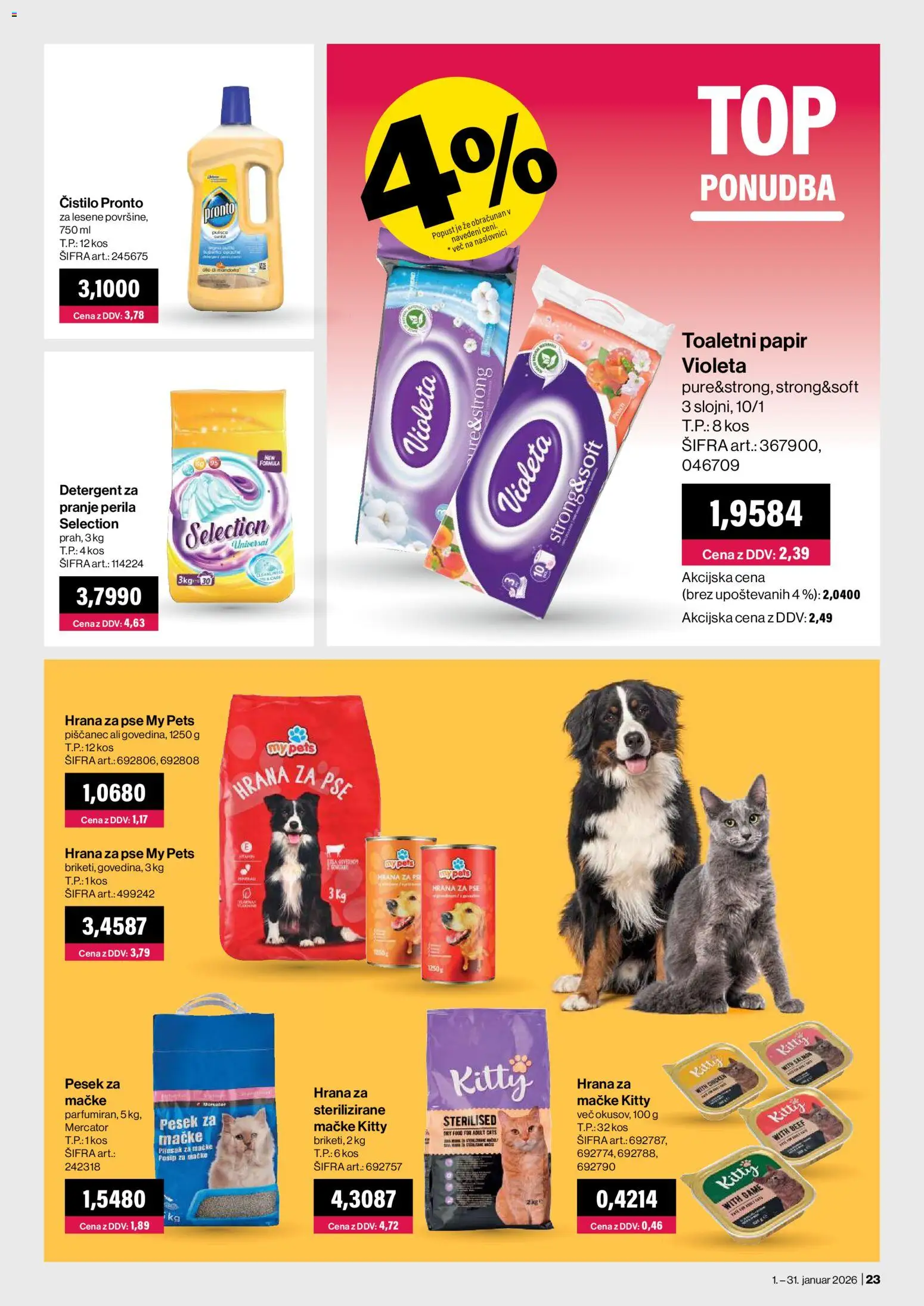 Novi Mercator katalog ponudbe – veljaven od 01.01.2026 | Stran: 23
