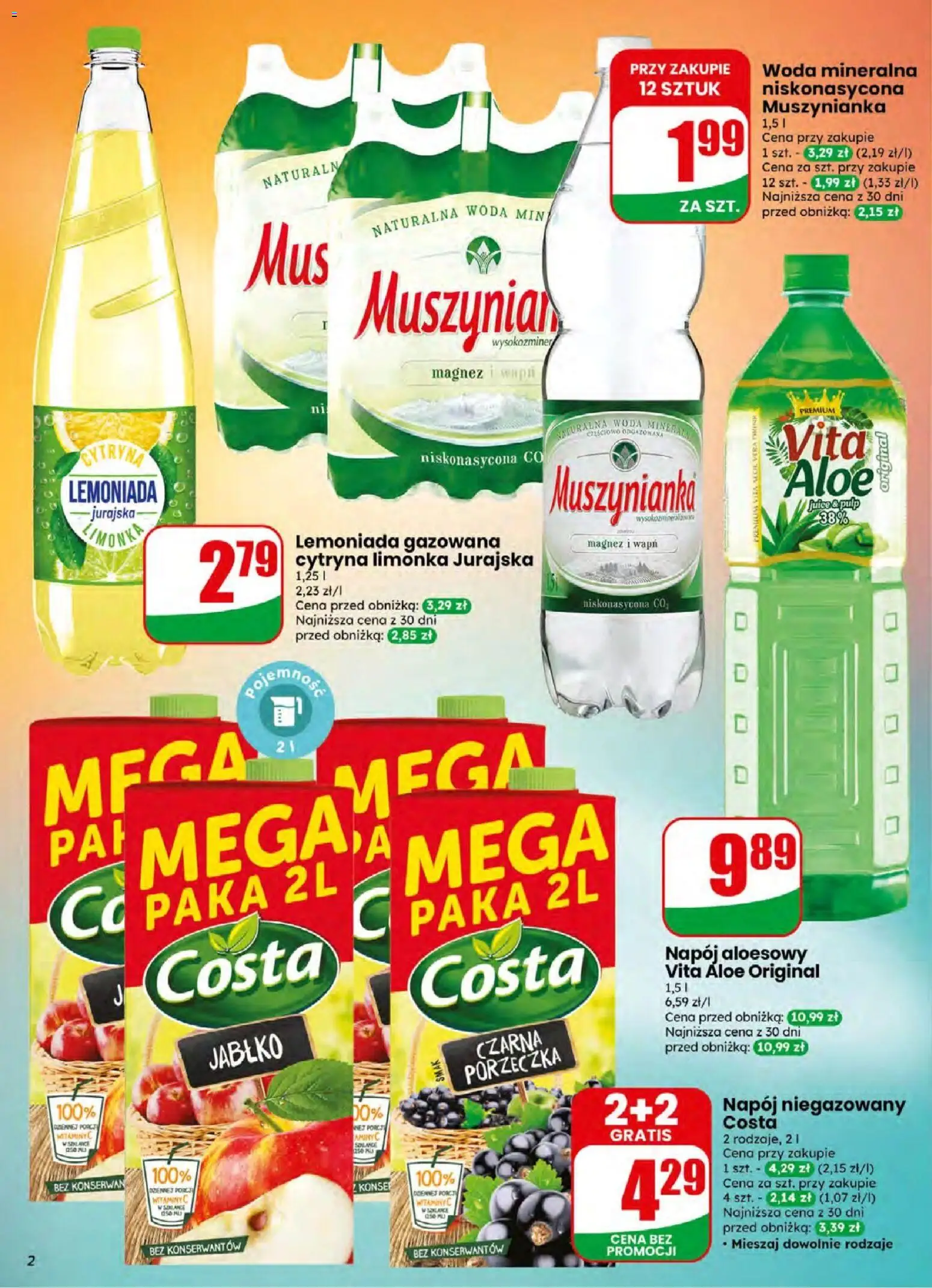 Dino gazetka od 15.04.2026 | Strona: 2 | Produkty: Limonka, Napój aloesowy, Woda, Sól