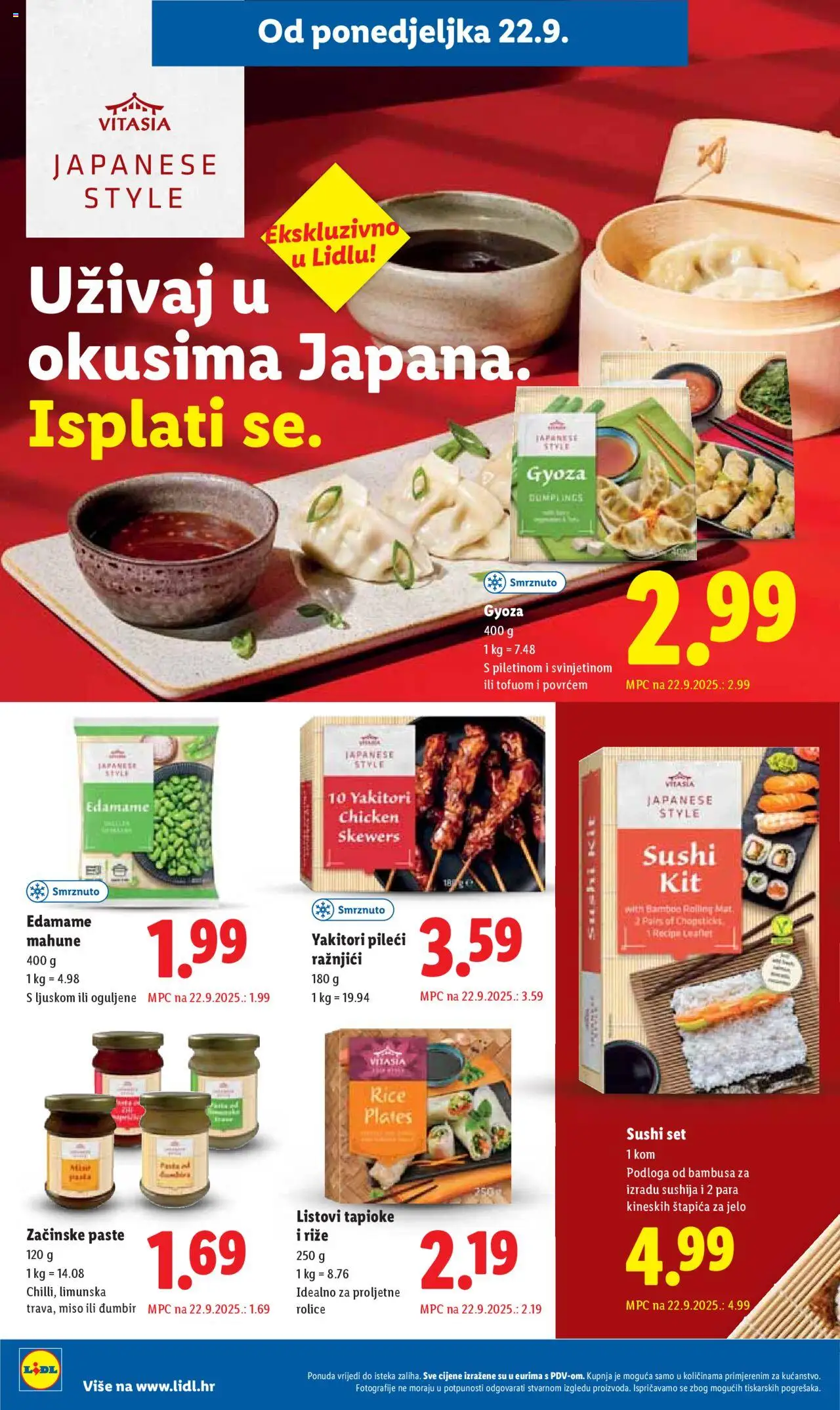 Lidl katalog | vrijedi od 22.09.2025 | Stranica: 10 | Proizvodi: Sushi, Đumbir