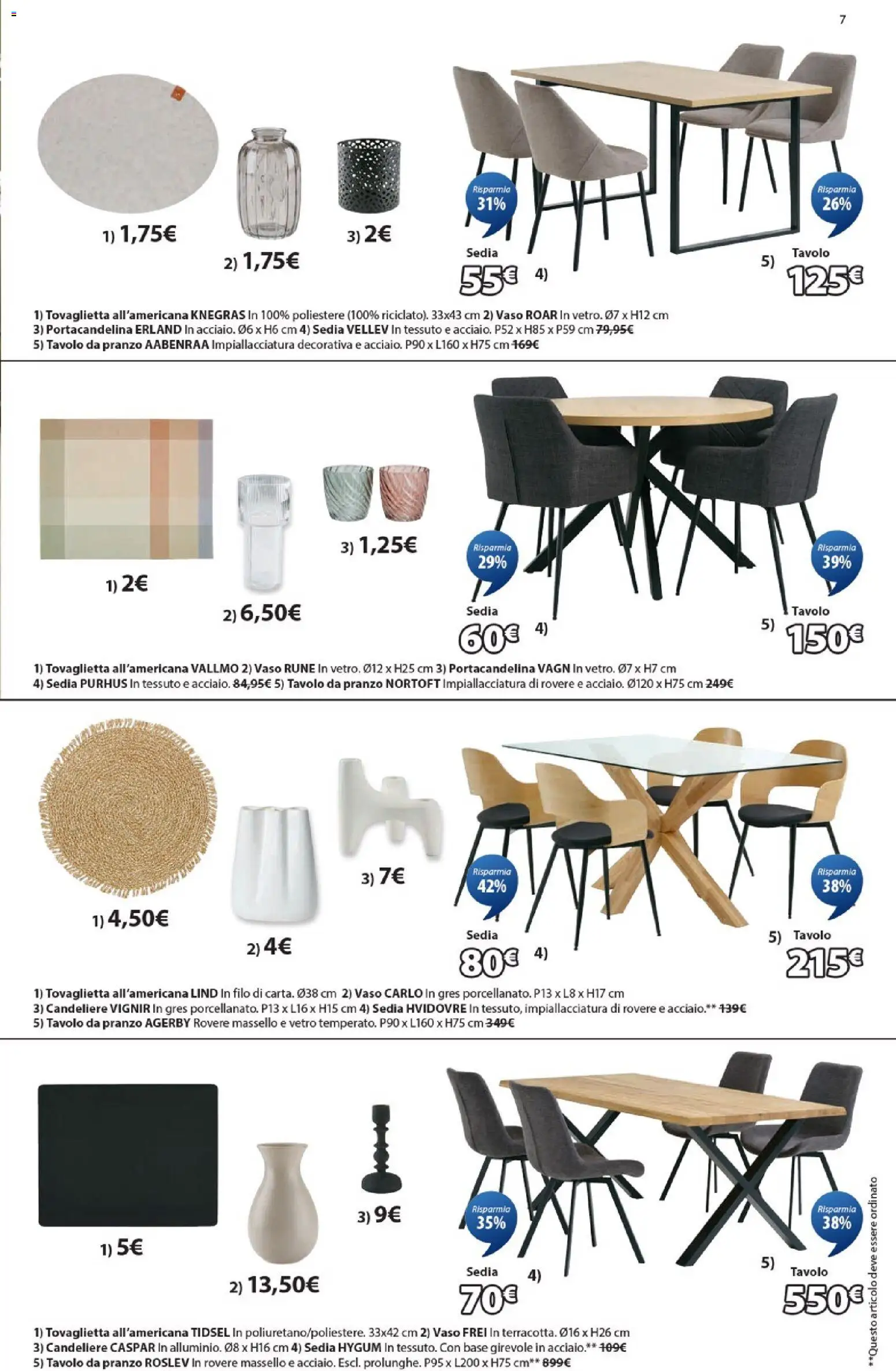 Volantino JYSK del 11.12.2025 | Pagina: 7 | Prodotti: Tavolo, Sedia, Vaso