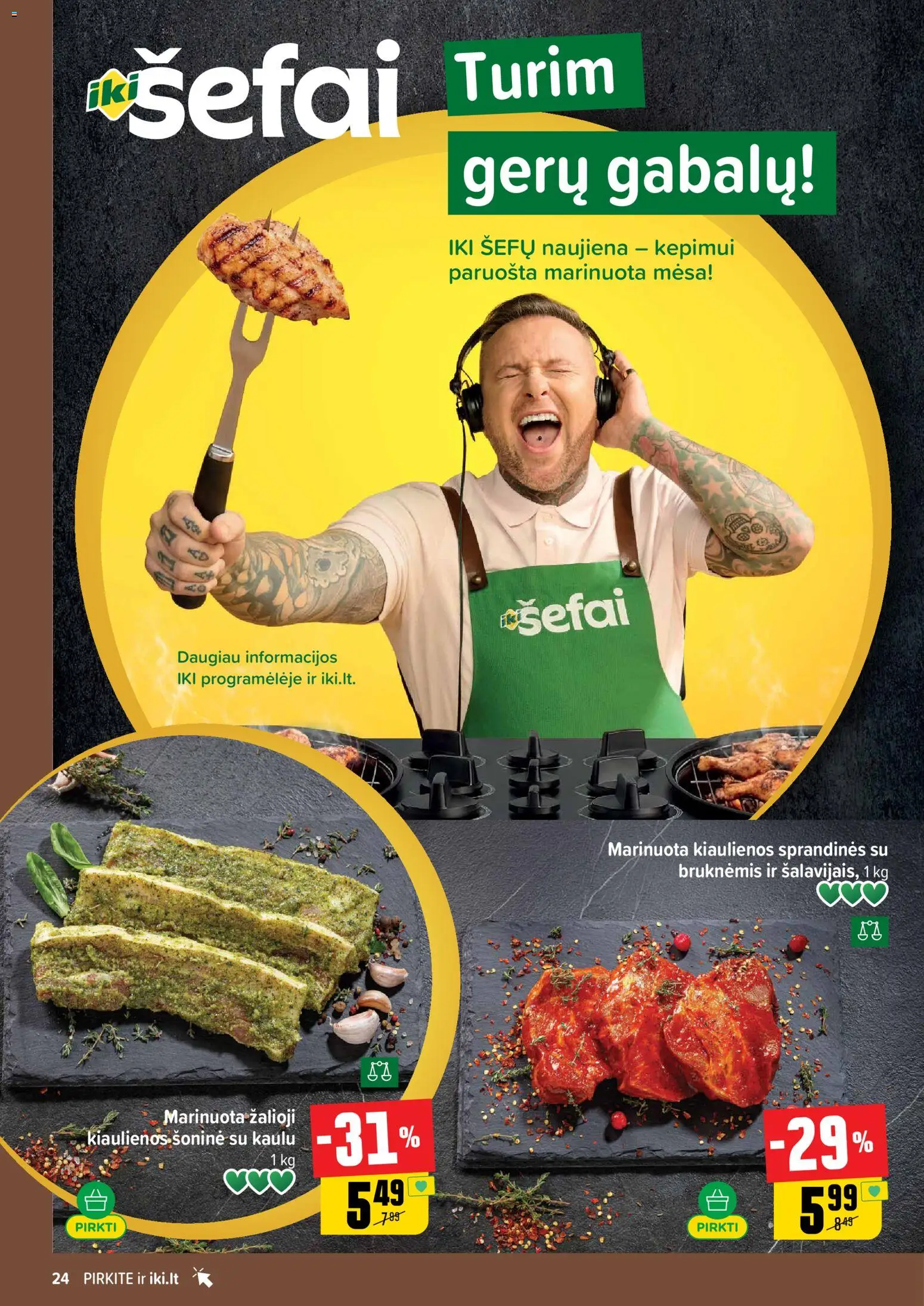IKI akcijos nuo 13.04.2026 | Puslapis: 24 | Prekių: Kiaulienos