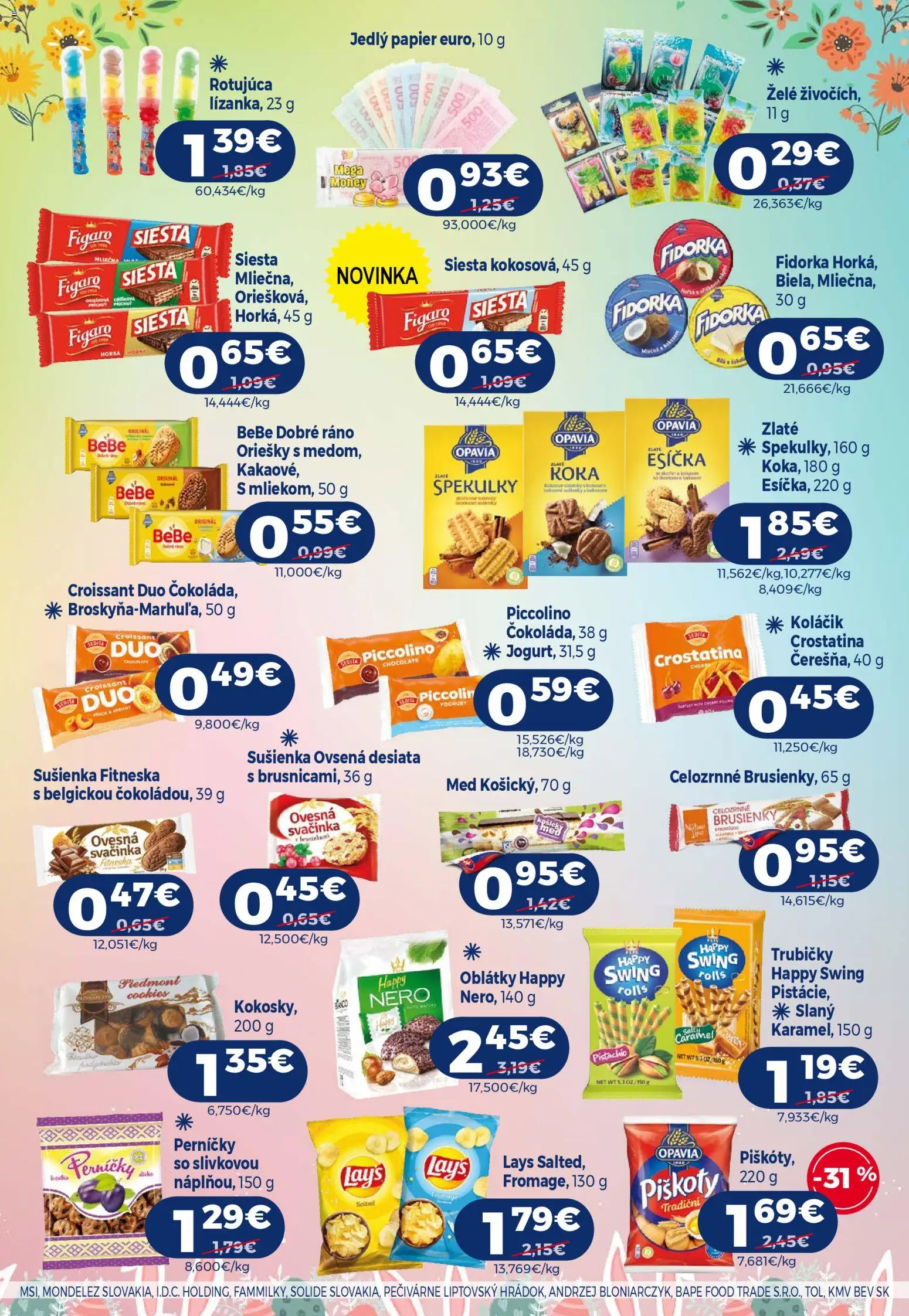 Nové Milk Agro akcie – leták je platný od 18.03.2026 | Strana: 9 | Produkty: BeBe Dobré ráno, Croissant, Med