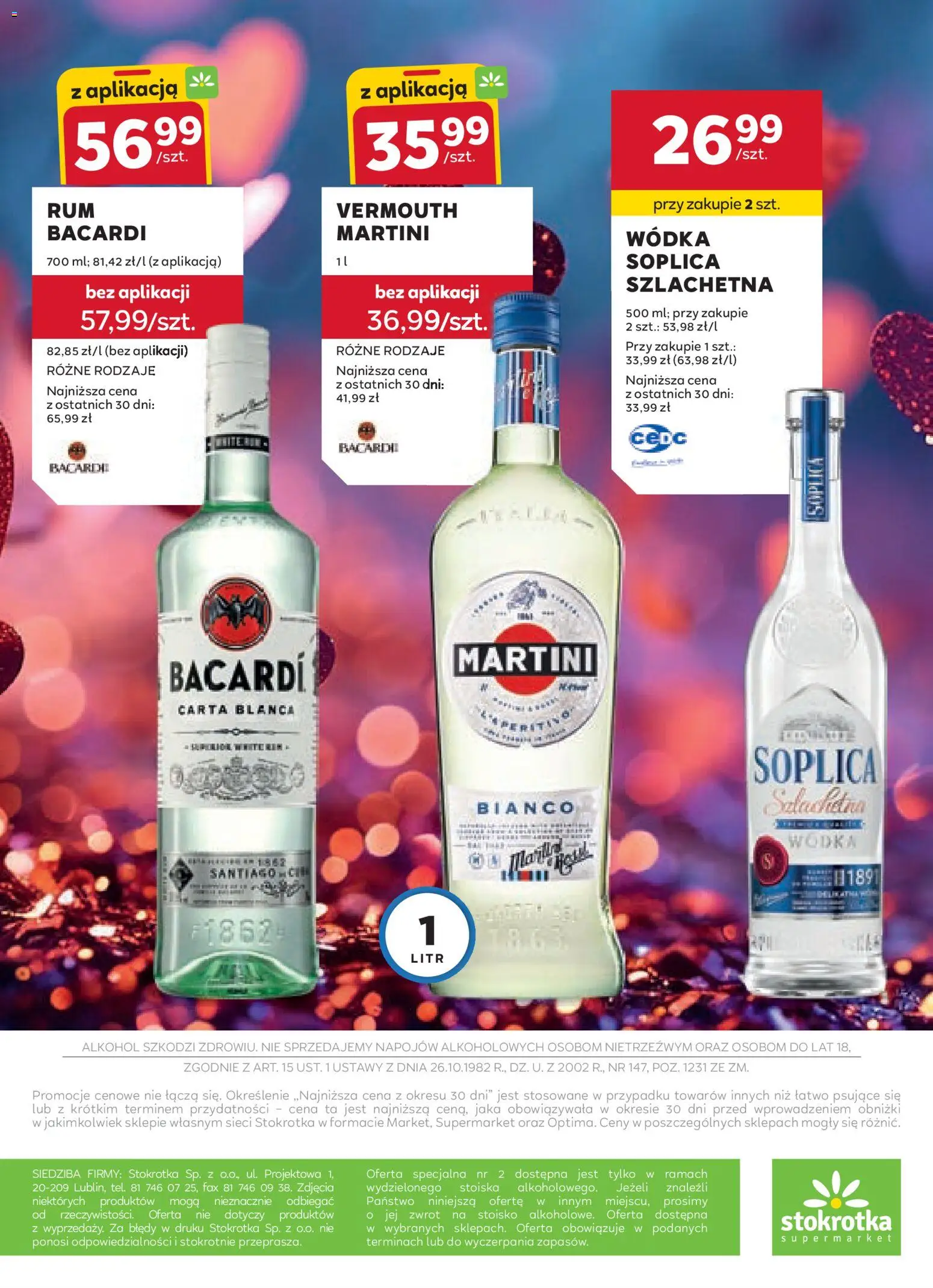 Stokrotka Gazetka - Oferta alkoholowa od 29.01.2026 | Strona: 17 | Produkty: Martini, Stokrotka, Alkohol, Wódka