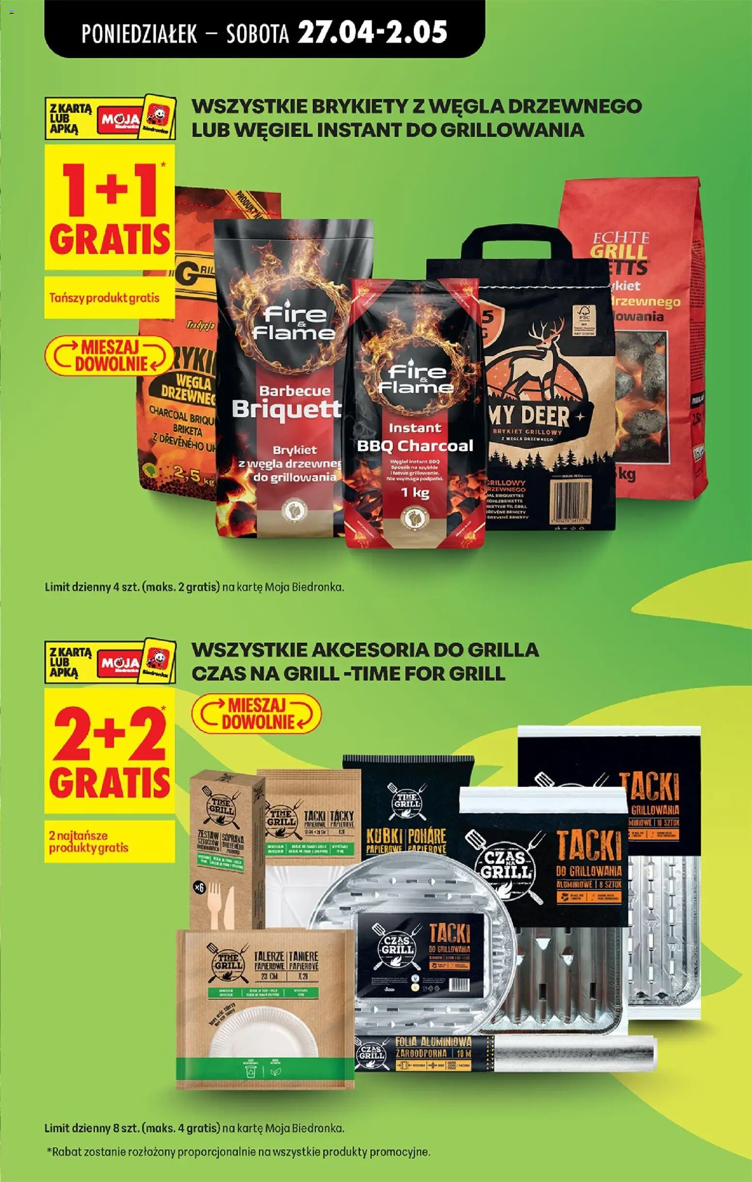 Biedronka gazetka od poniedziałku od 27.04.2026 | Strona: 9 | Produkty: Karta, Grill, Talerze