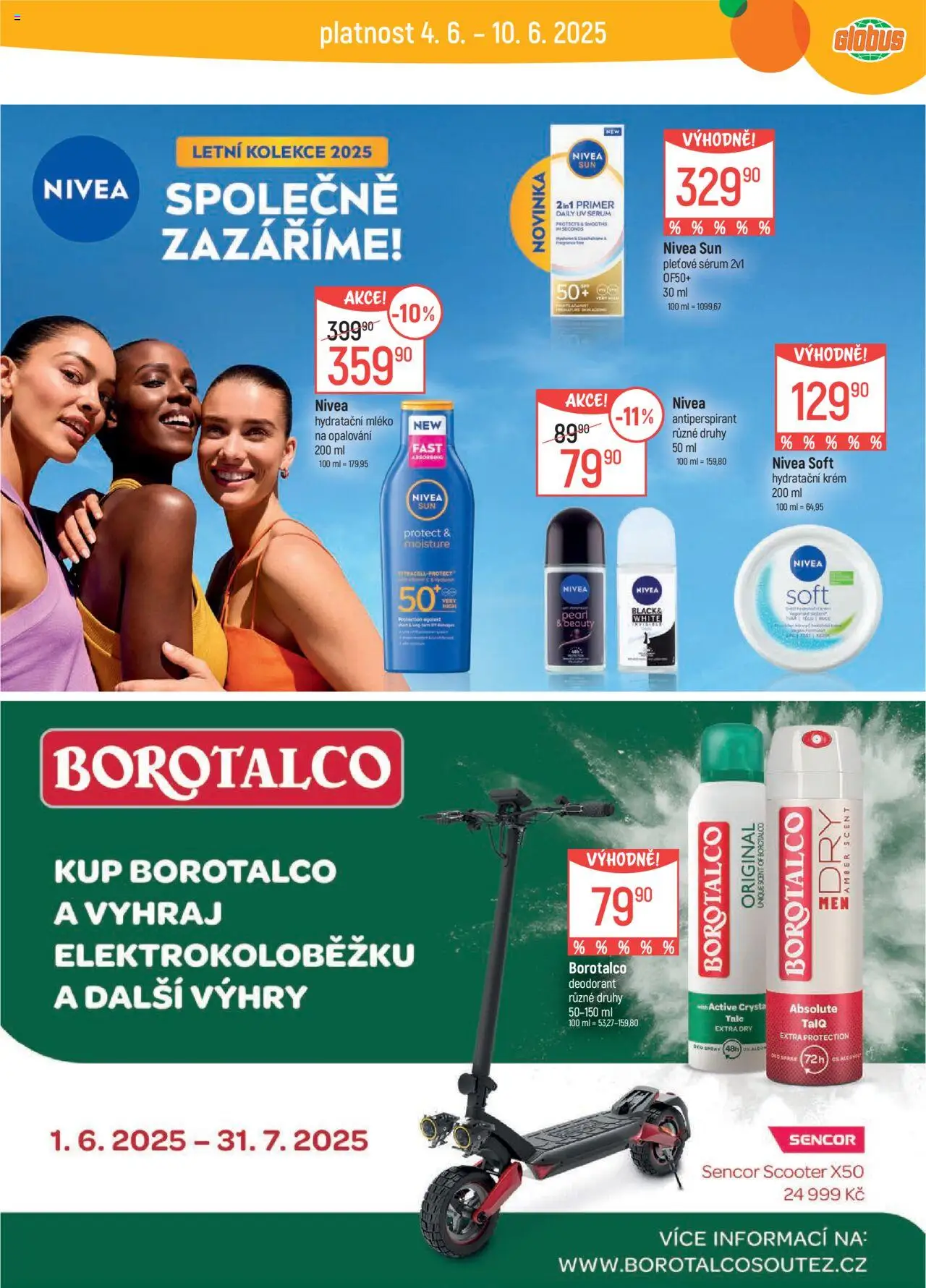 Globus leták - Trmice od 04.06.2025 | Strana: 33 | Produkty: Nivea, Mléko, Hydratační krém, Body