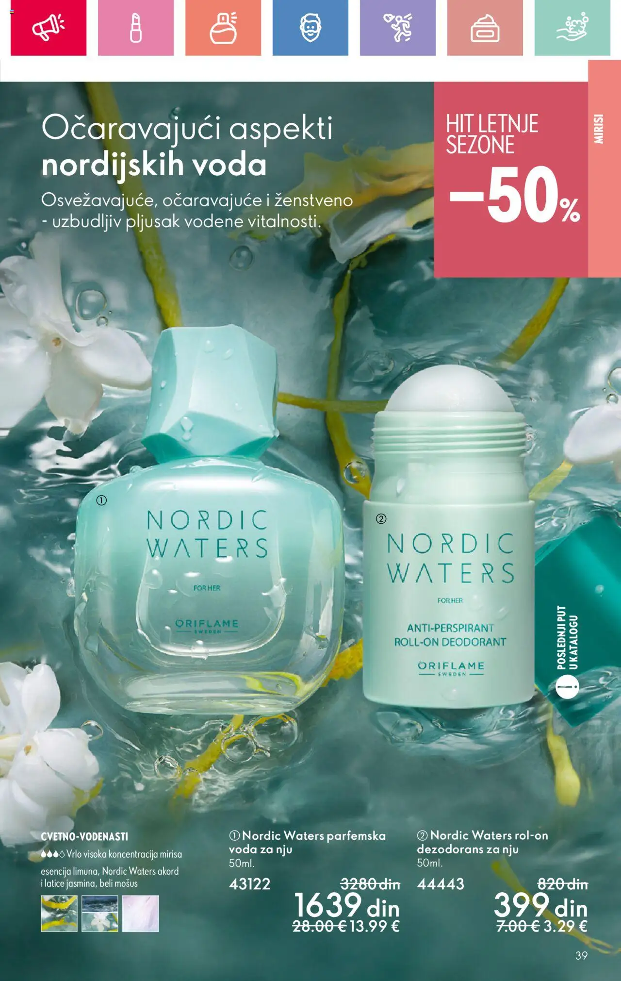 Oriflame katalog - važi od 22.06.2025 | Strana: 39 | Proizvode: Voda, Dezodorans, Antiperspirant