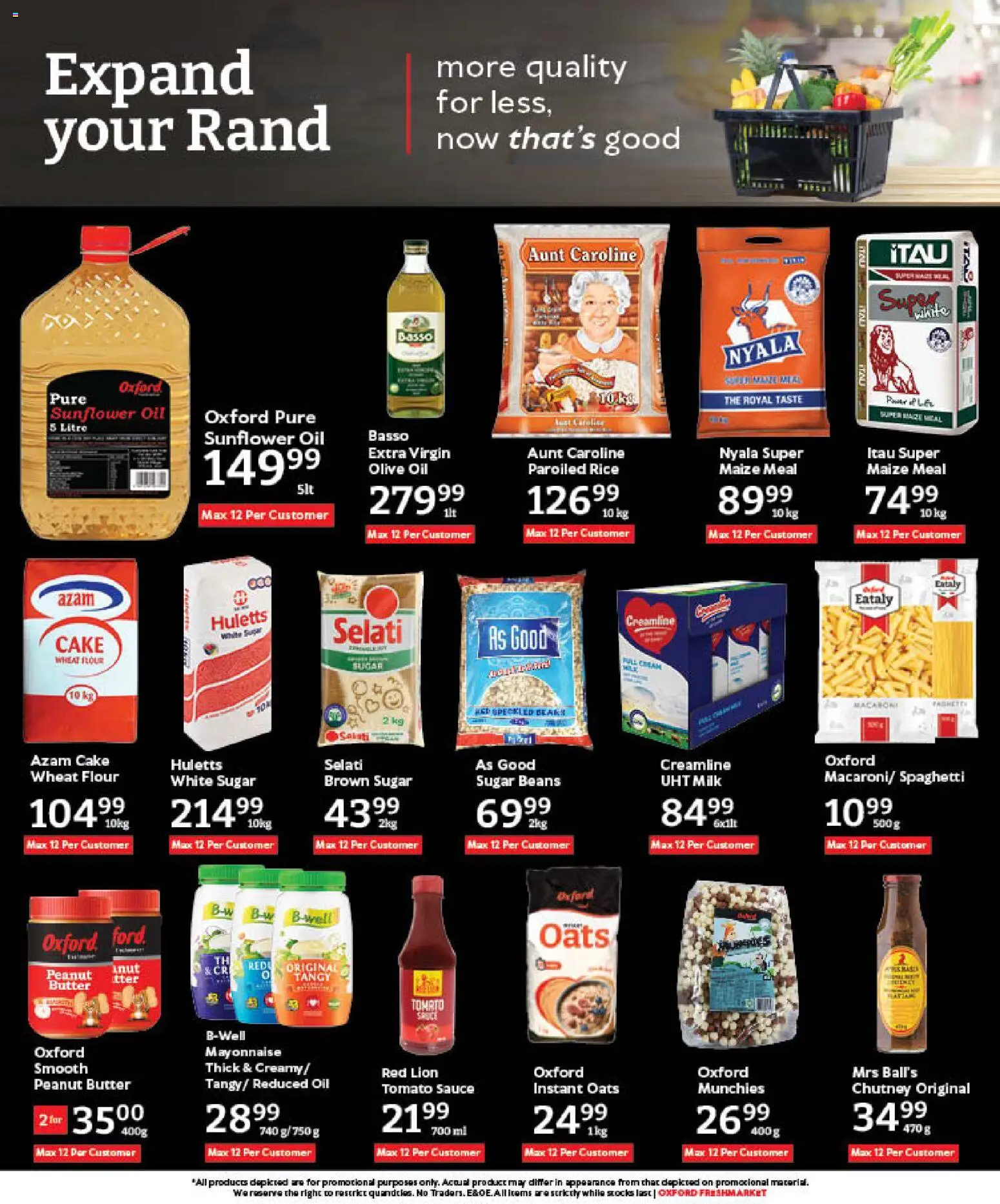 New Oxford Freshmarket catalogue – valid from 18.02.2026 | Page: 8 | Products: Flour, Oats, Peanut butter, Sugar