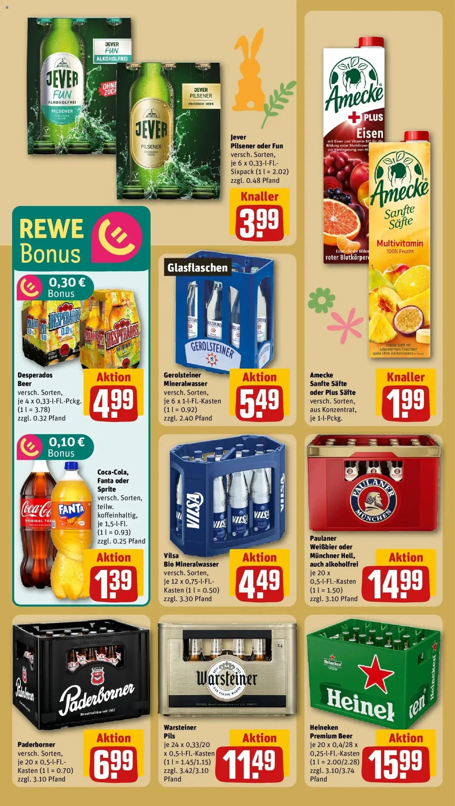 Rewe Prospekt Wilhelmshaven	 – gültig ab 15.03.2026 | Seite: 22 | Produkte: Sprite, Mineralwasser, Warsteiner, Paulaner