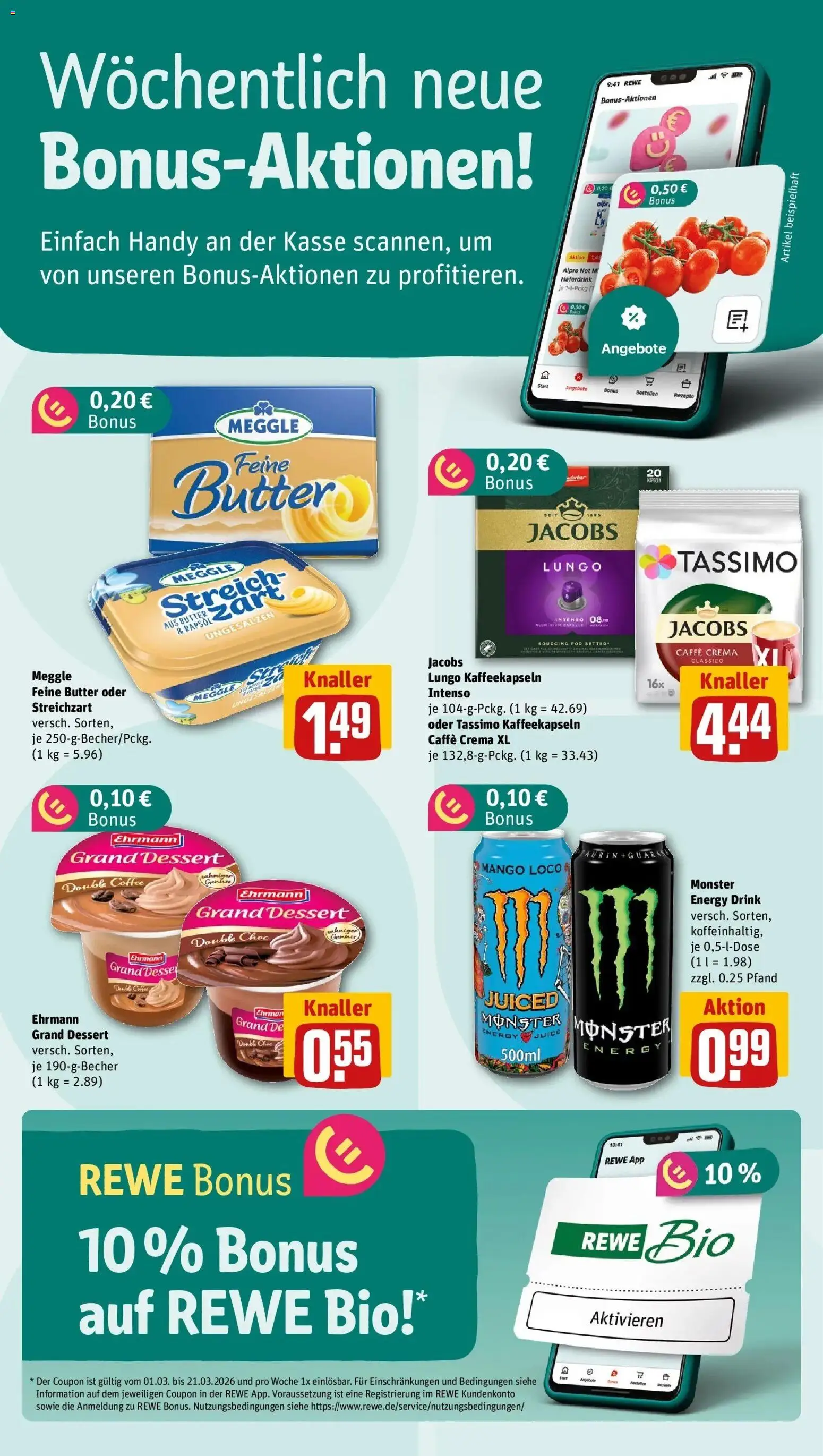 Rewe Prospekt Köln	 – gültig ab 09.03.2026 | Seite: 2 | Produkte: Energy, Butter, Haferdrink, Alpro