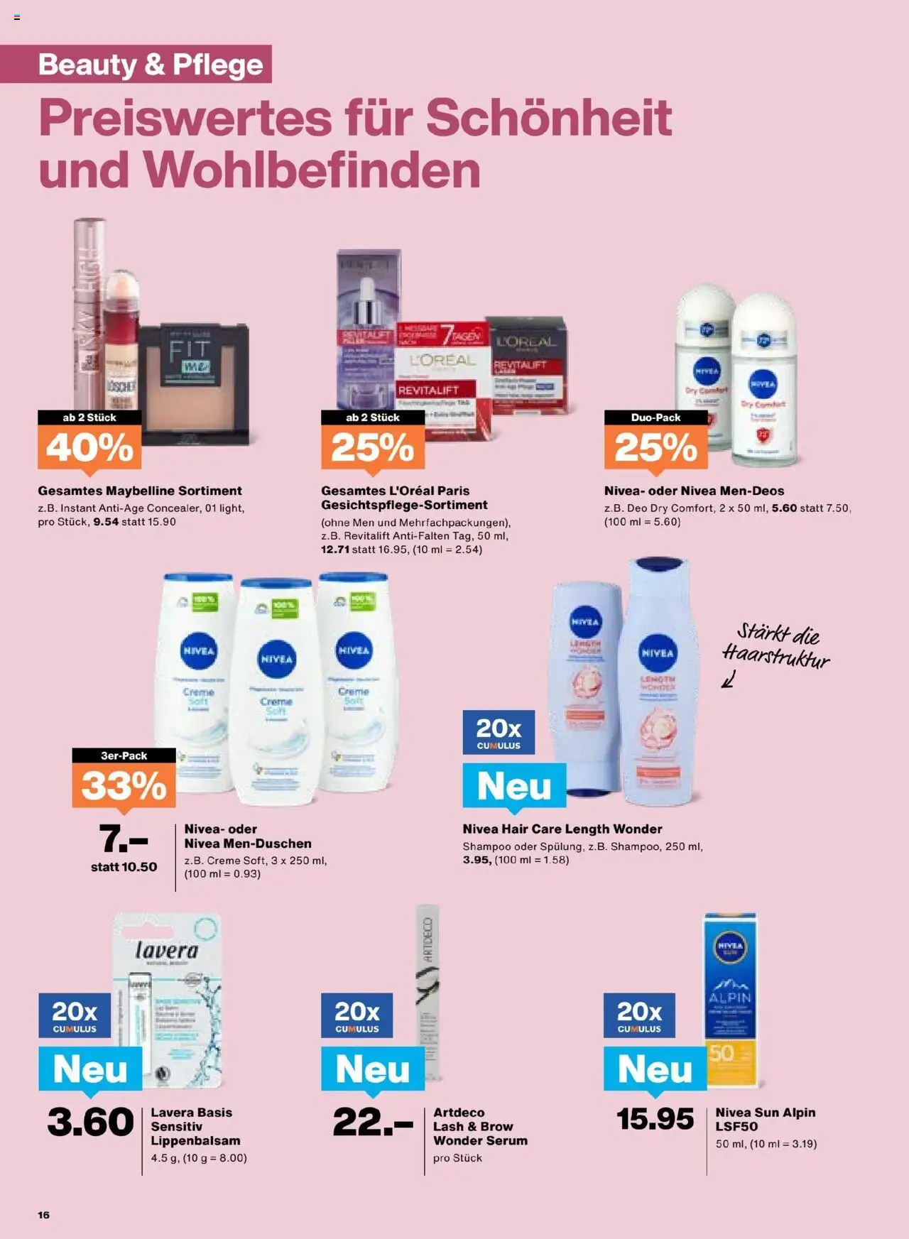 Migros Aktionen – gültig ab 30.09.2025 | Seite: 16 | Produkte: Serum, Shampoo, Deodorant, Creme