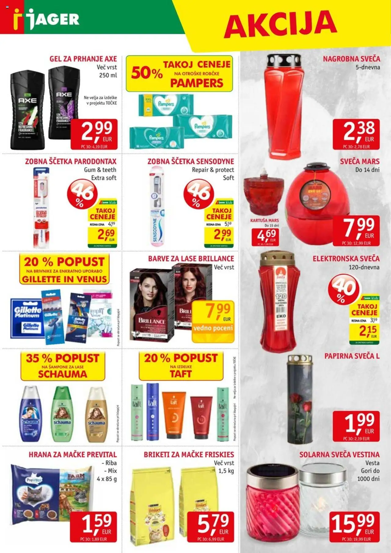 Novi Jager katalog ponudbe – veljaven od 08.10.2025 | Stran: 14 | Izdelki: Gel za prhanje, Hrana za mačke, Sveča, Zobna scetka