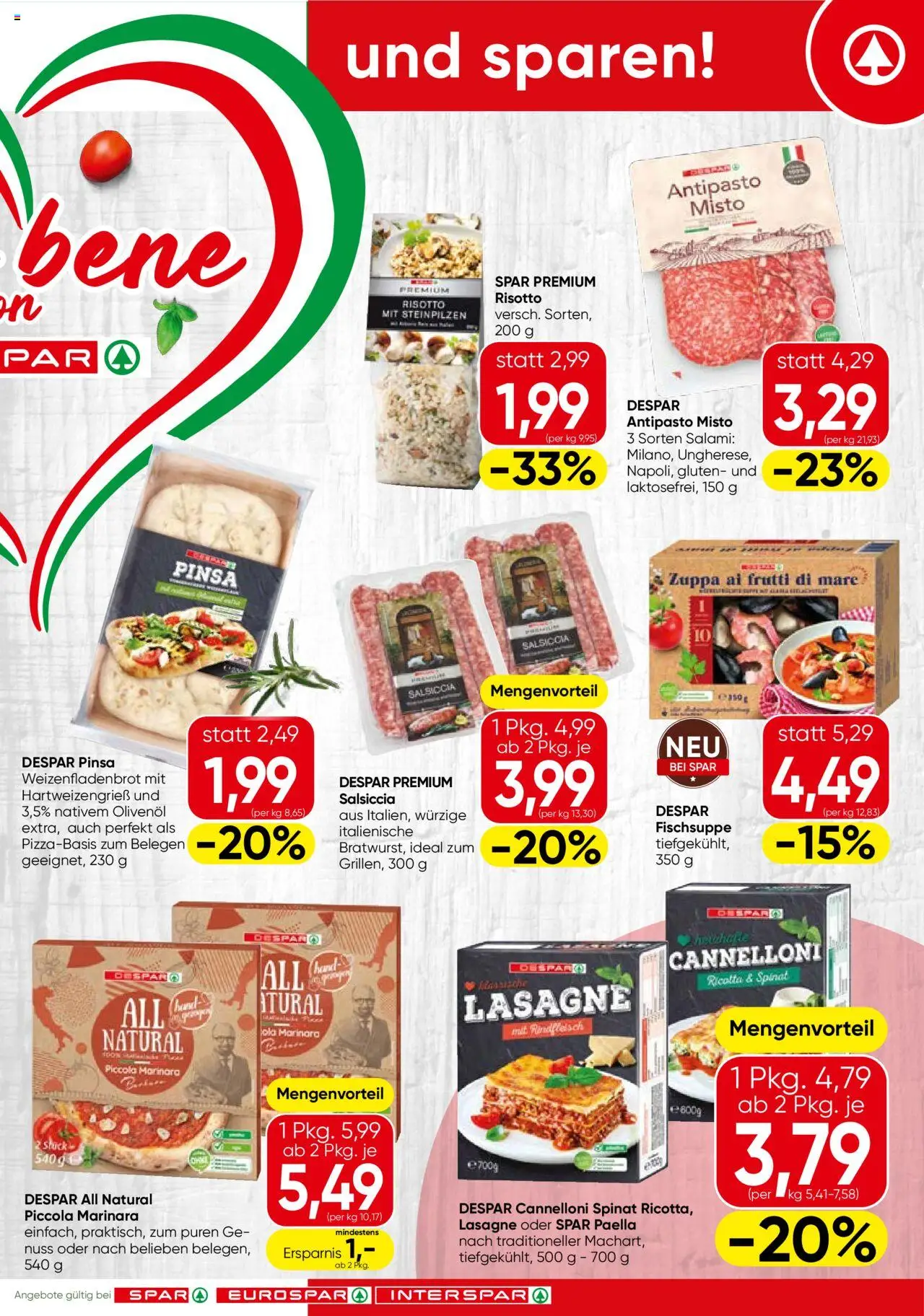 Spar - Oberösterreich Italien gültig ab 18.09.2025 | Seite: 3 | Produkte: Salami, Rindfleisch