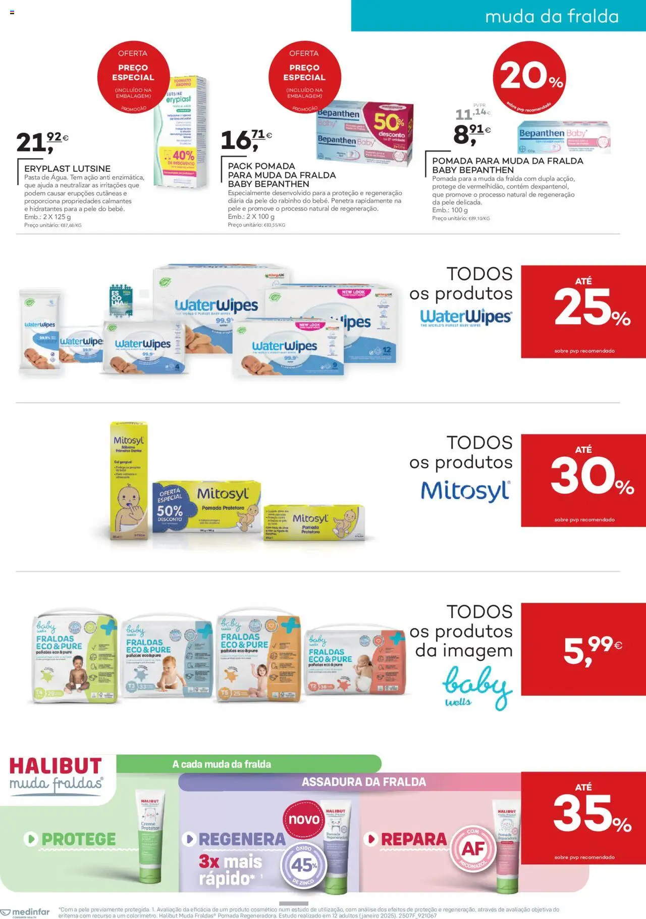 Well’s folheto │ válido de 19.08.2025 | Página: 7 | Produtos: Fraldas, Pomada, Creme